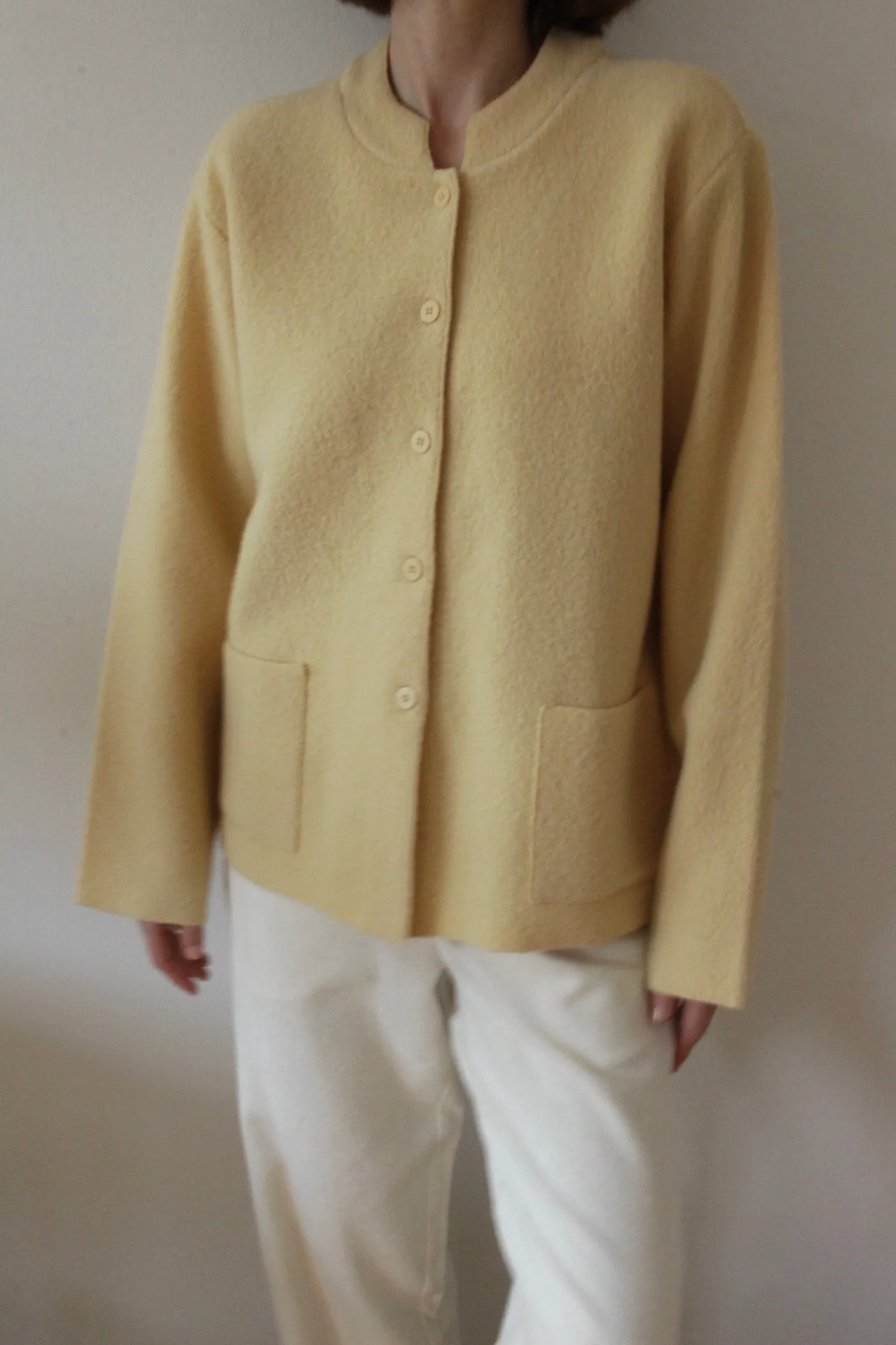 Vintage Buttercream Wool Pocket Cardigan sold by NA NIN product image thumbnail 2