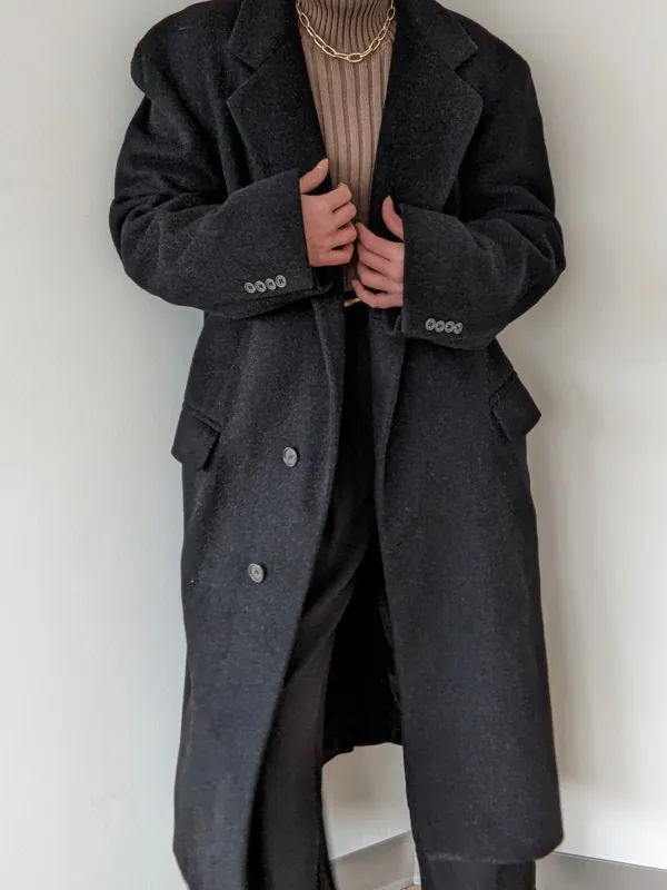Vintage Smoke Grey Wool Coat sold by NA NIN