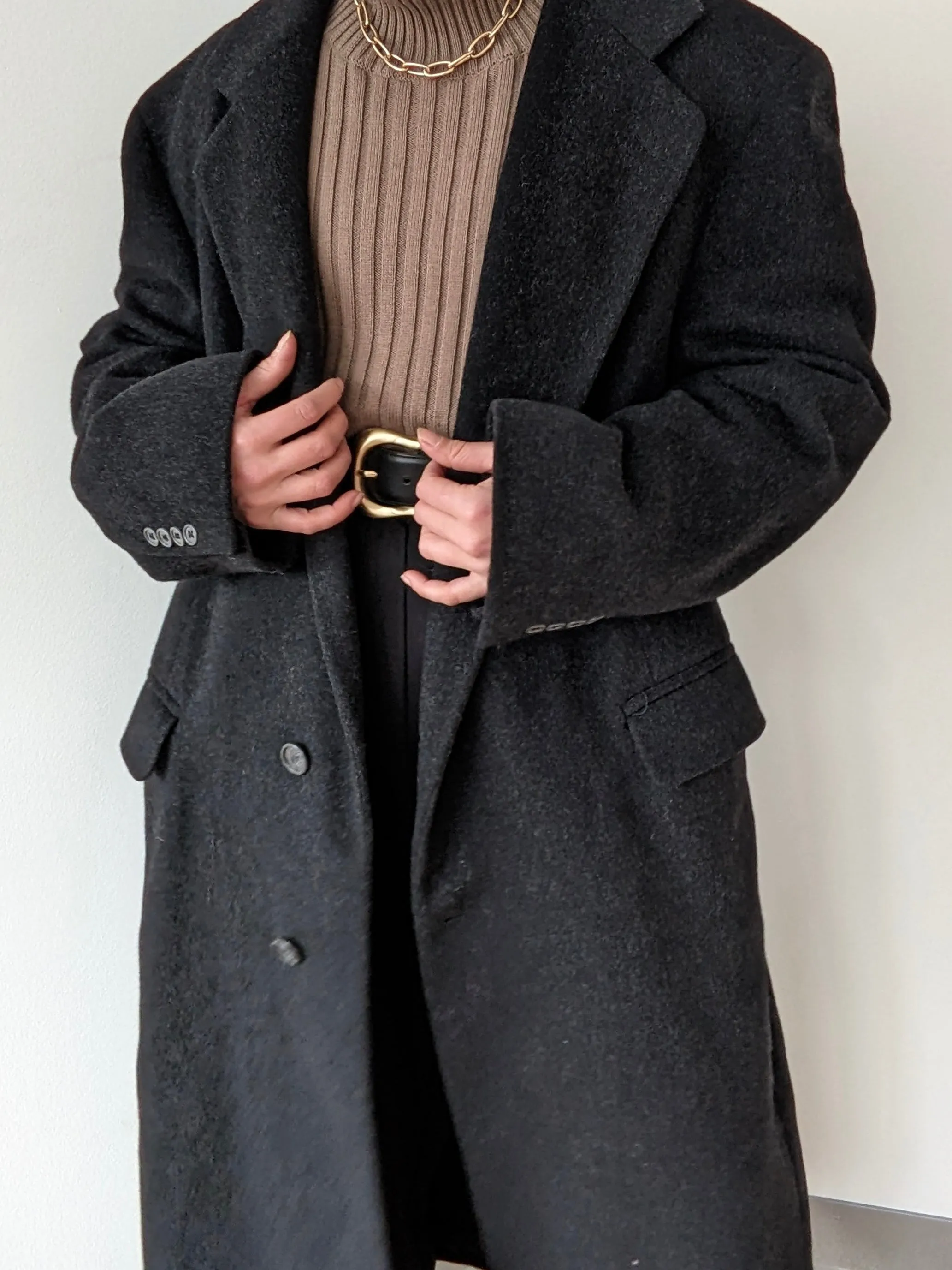 Vintage Smoke Grey Wool Coat sold by NA NIN product image thumbnail 3