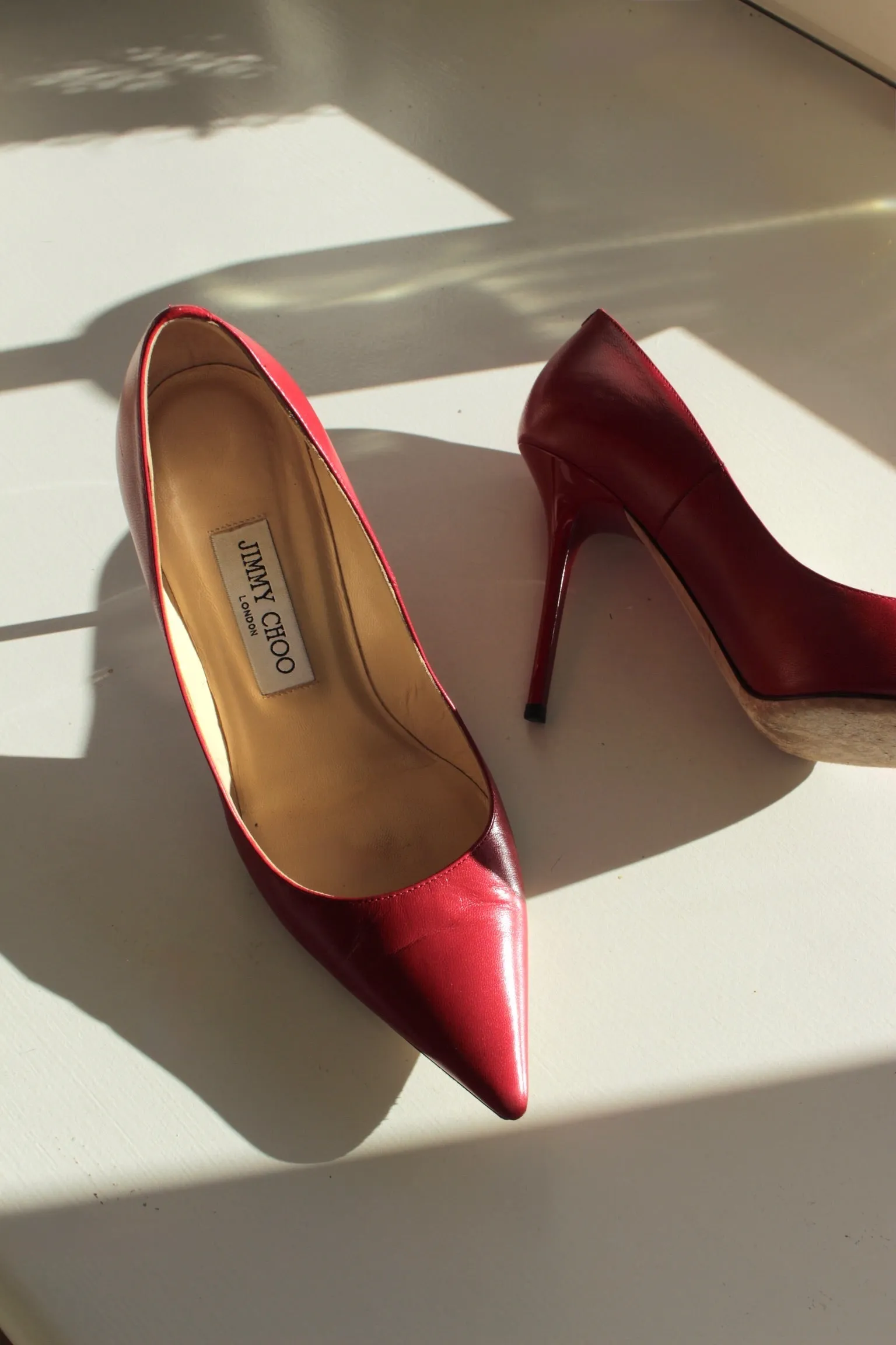 Stunning Jimmy Choo Red Leather Pumps sold by NA NIN product image thumbnail 4