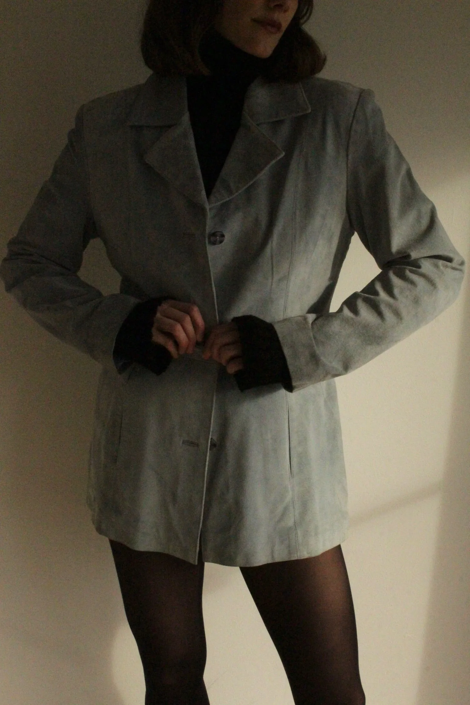 Lovely Vintage Powder Blue Suede Jacket sold by NA NIN product image thumbnail 3