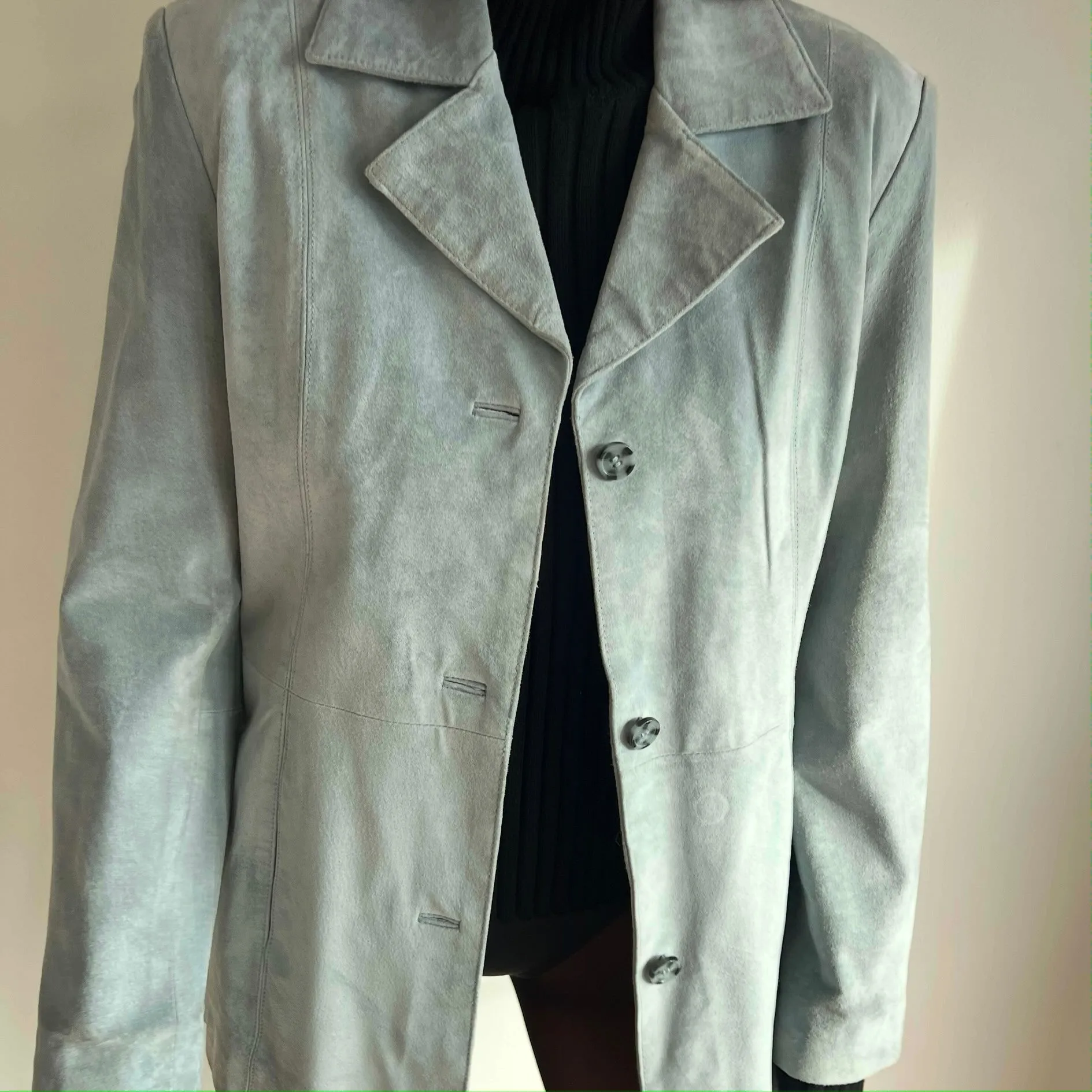 Lovely Vintage Powder Blue Suede Jacket sold by NA NIN product image thumbnail 2