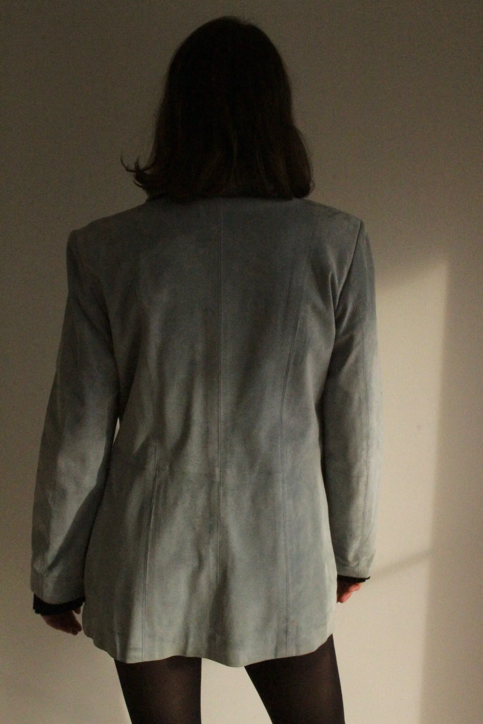 Lovely Vintage Powder Blue Suede Jacket sold by NA NIN product image thumbnail 4