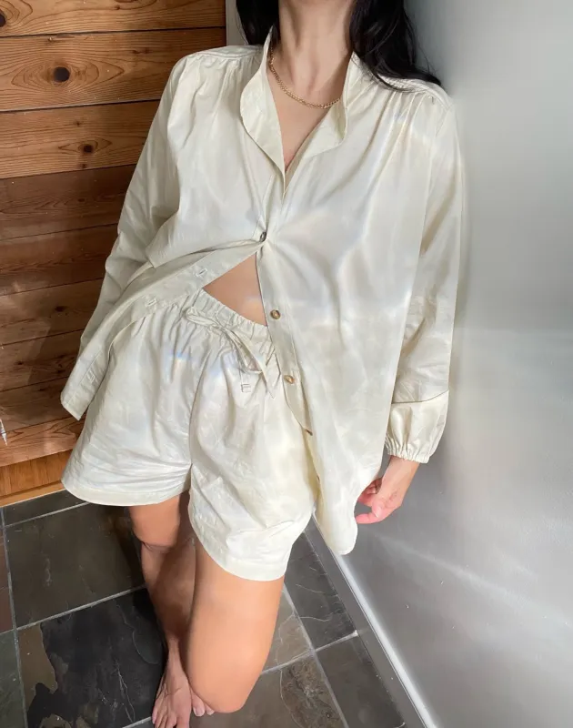 Retiring Samantha Cotton Poplin Short sold by NA NIN