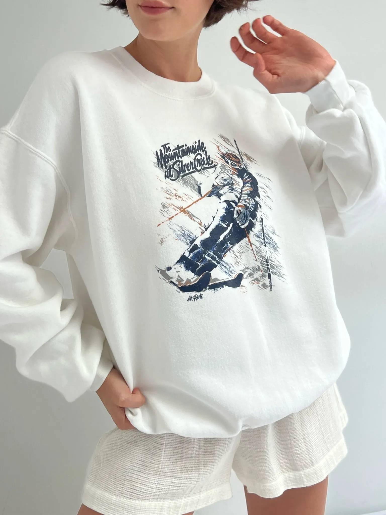 Vintage "Mountainside" Skier Printed Sweatshirt sold by NA NIN
