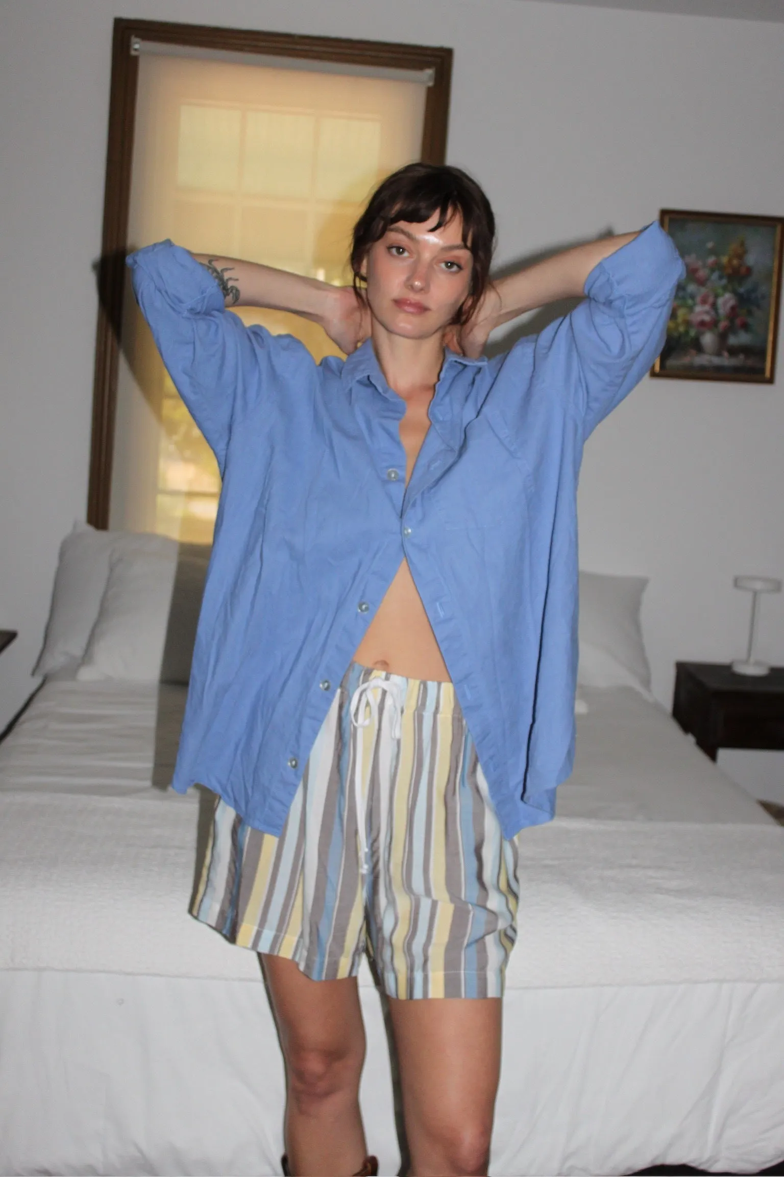 Uma Striped Rayon Short sold by NA NIN