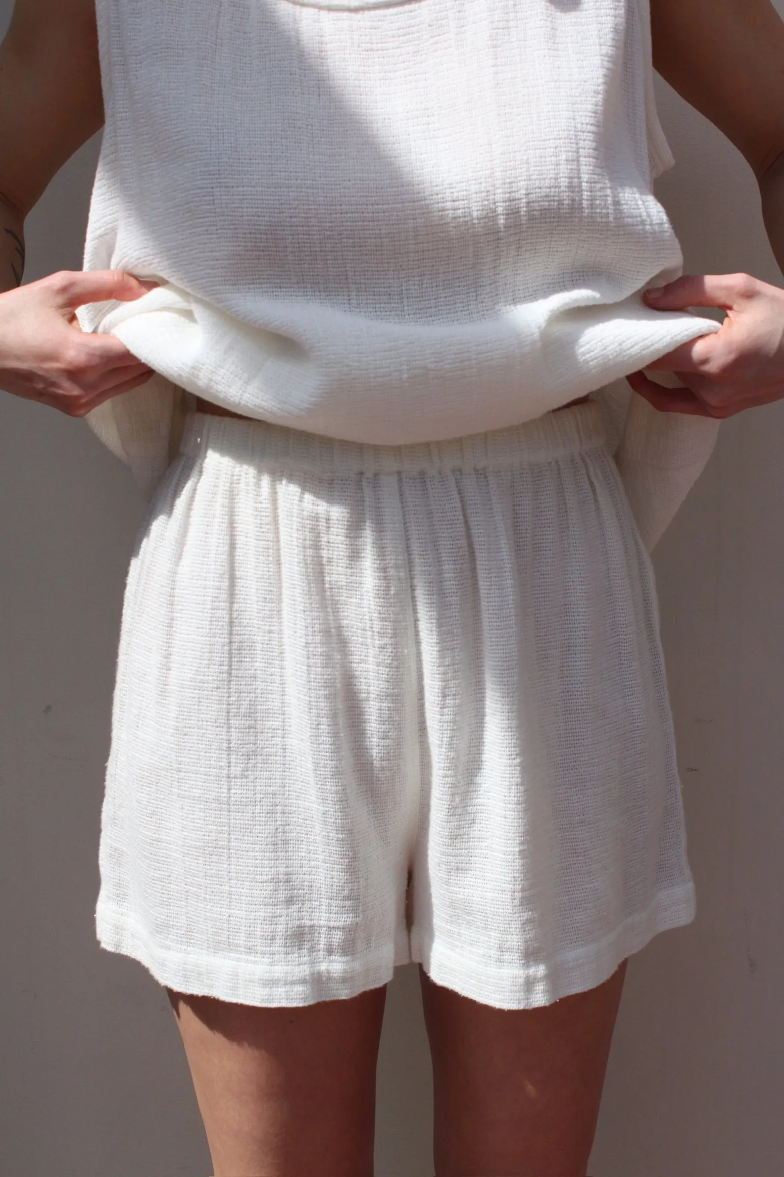 Chloe Waffled Cotton Short sold by NA NIN product image thumbnail 4