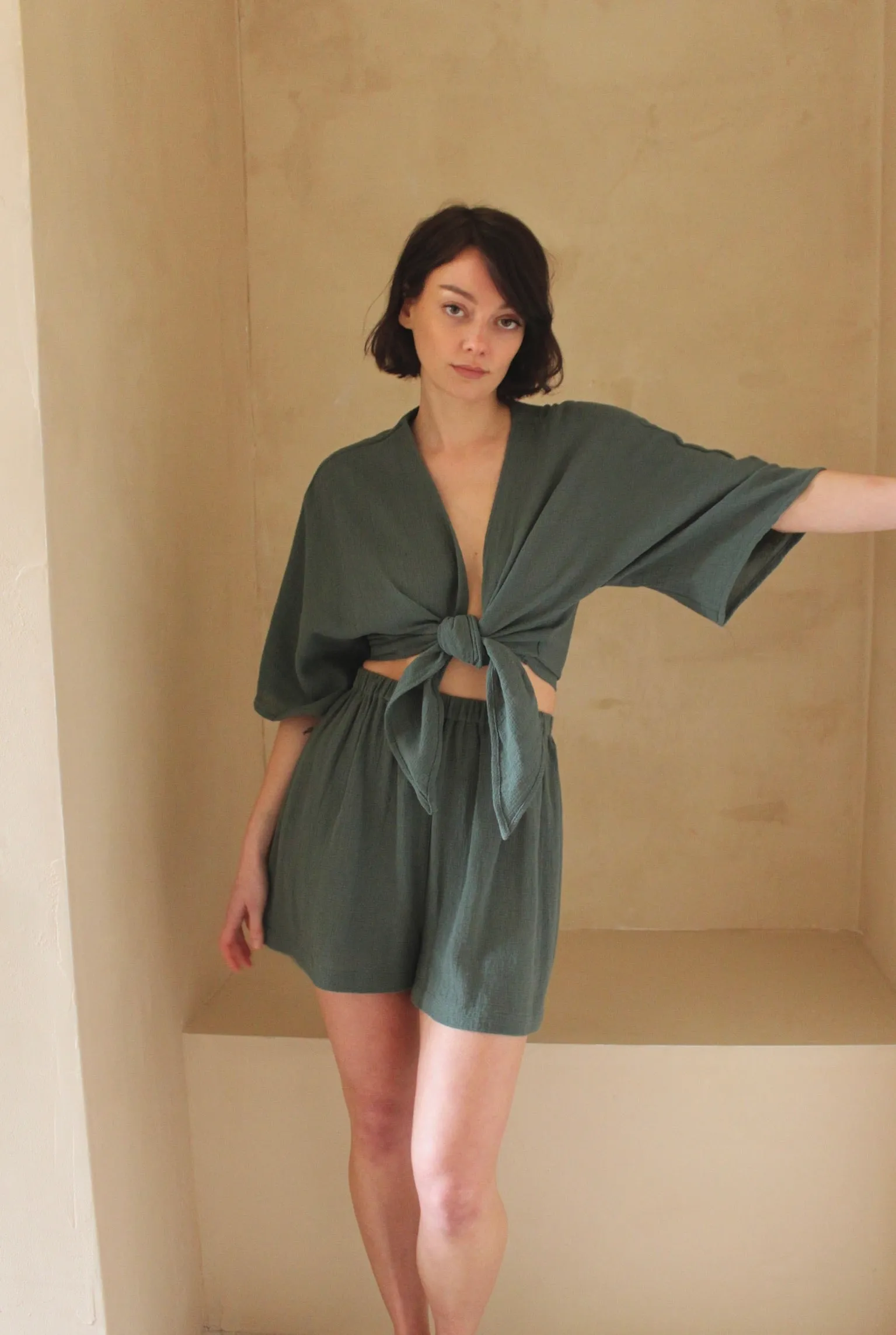 Chloe Waffled Cotton Short sold by NA NIN product image thumbnail 3