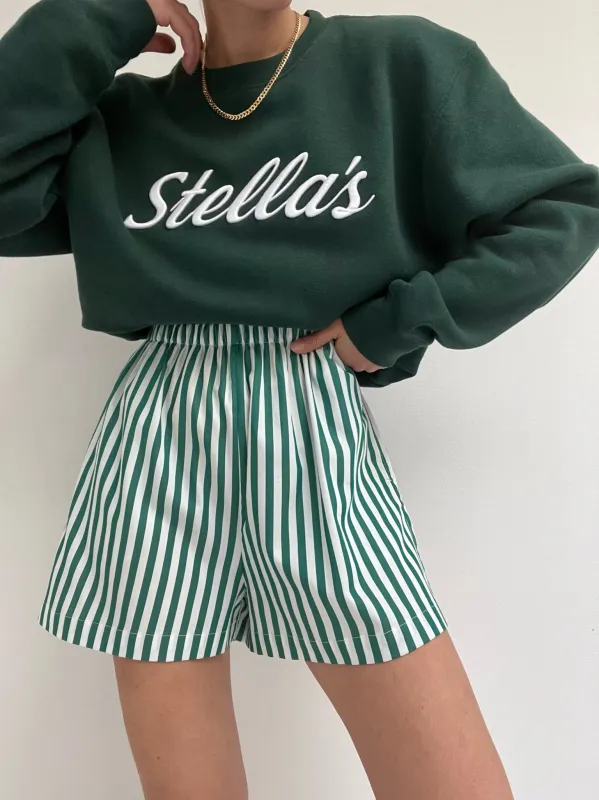 Chloe Striped Poplin Short made by NA NIN