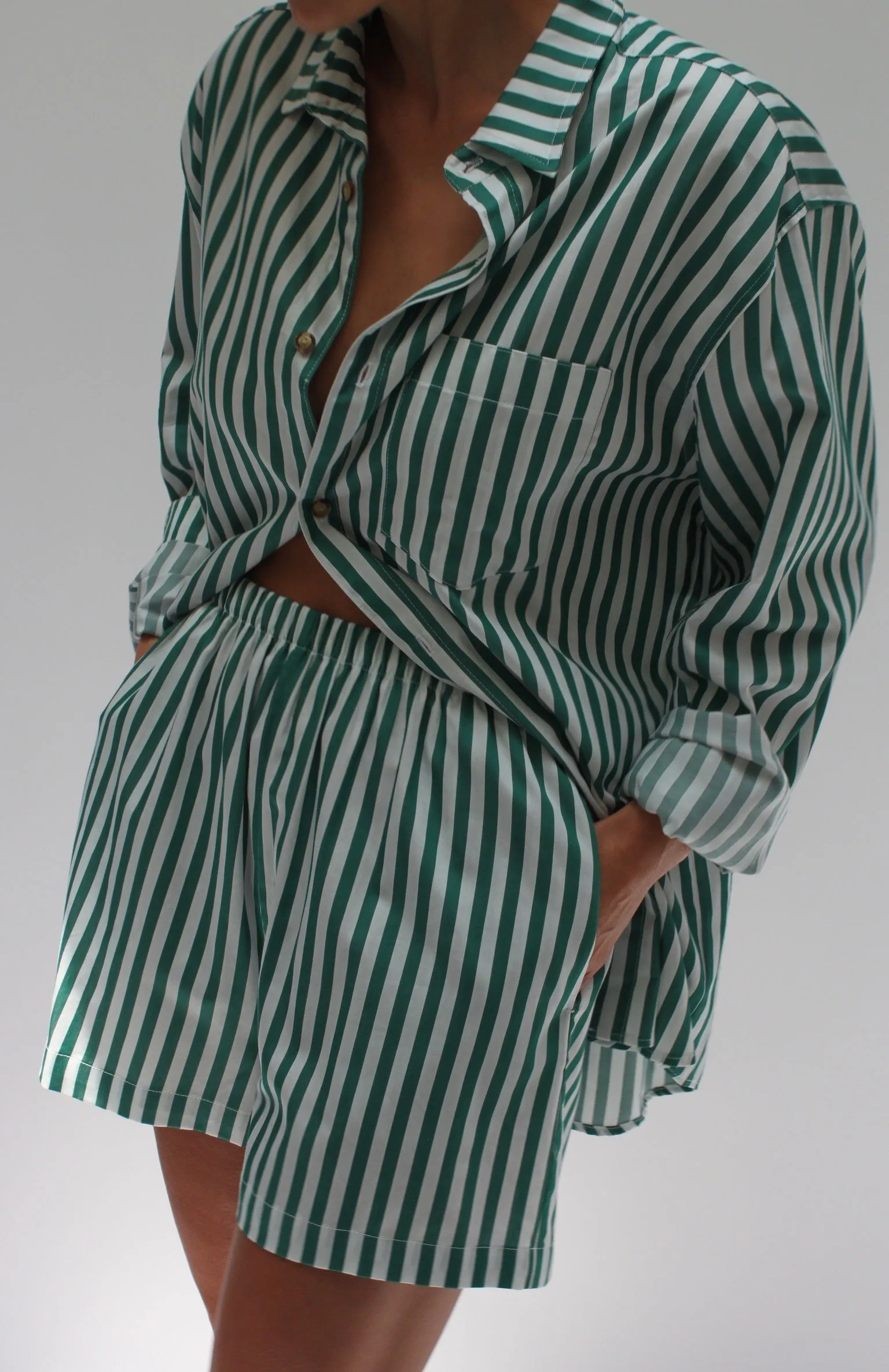 Chloe Striped Poplin Short sold by NA NIN product image thumbnail 2