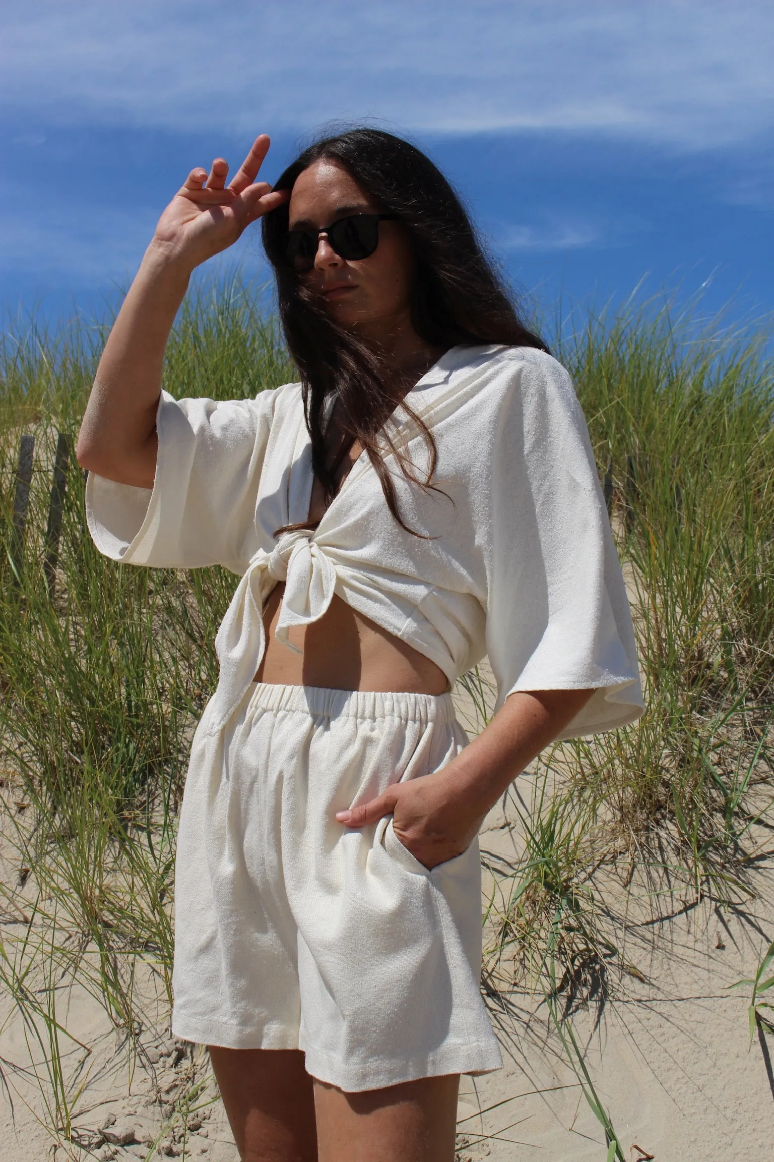 Bobbie Raw Silk Tie Top sold by NA NIN product image thumbnail 2