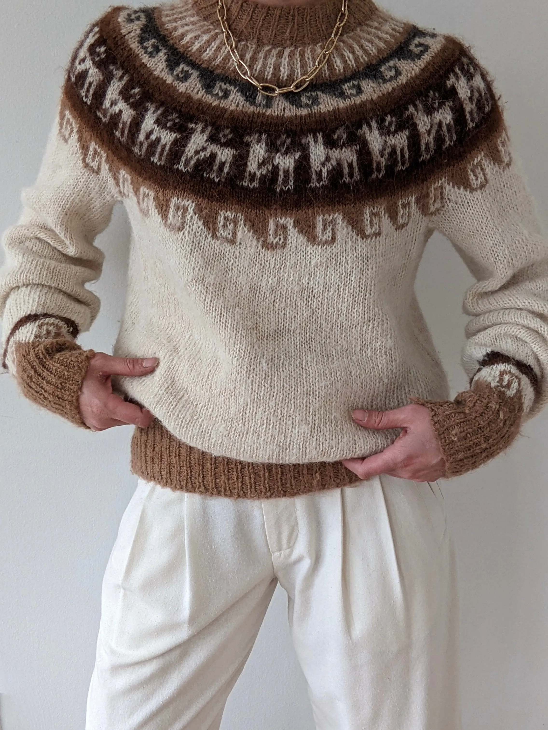 Amazing Vintage Hand Made Alpaca Wool Sweater sold by NA NIN product image thumbnail 3