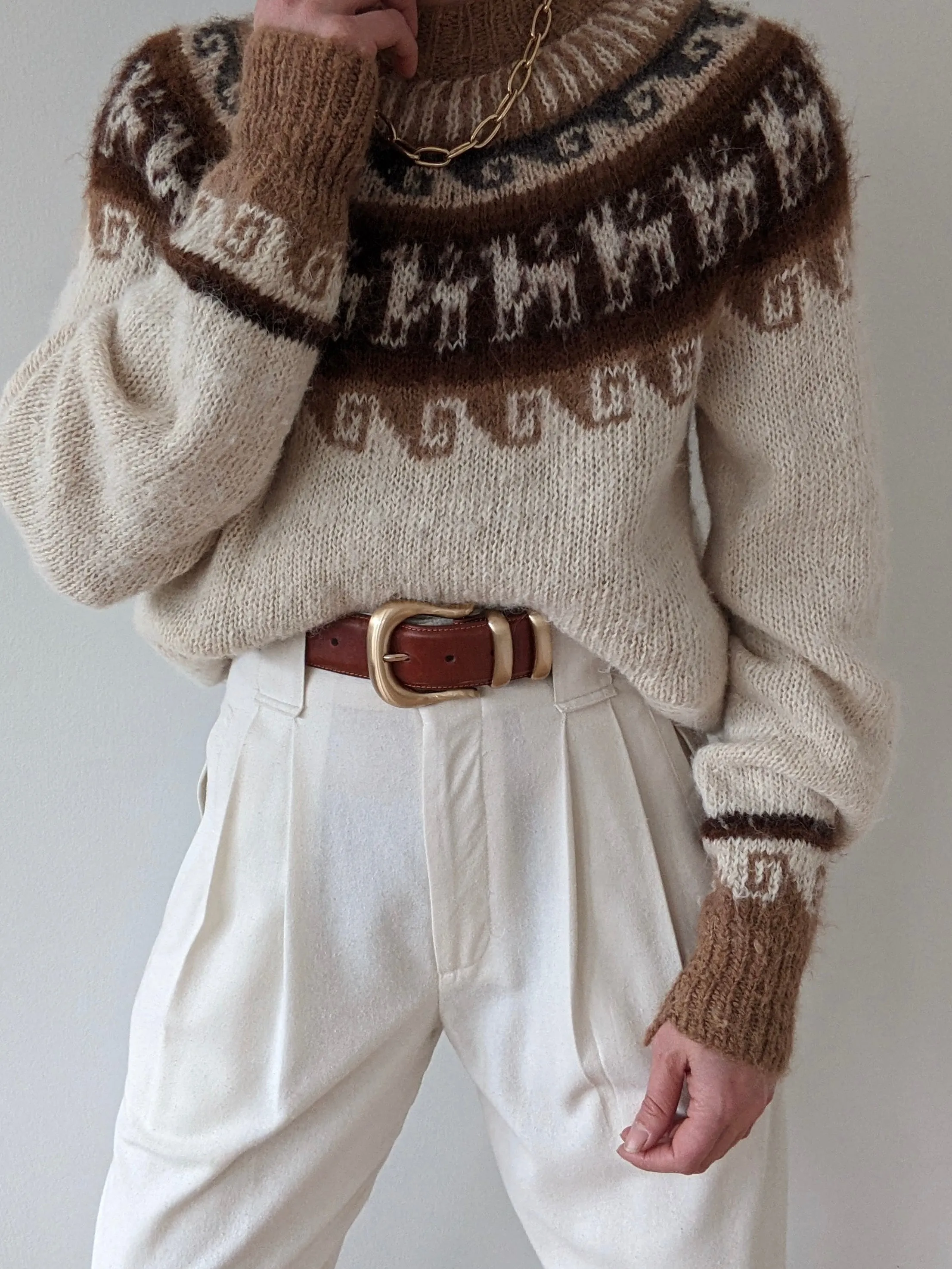 Amazing Vintage Hand Made Alpaca Wool Sweater sold by NA NIN product image thumbnail 2