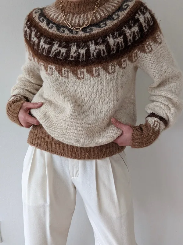 Amazing Vintage Hand Made Alpaca Wool Sweater sold by NA NIN