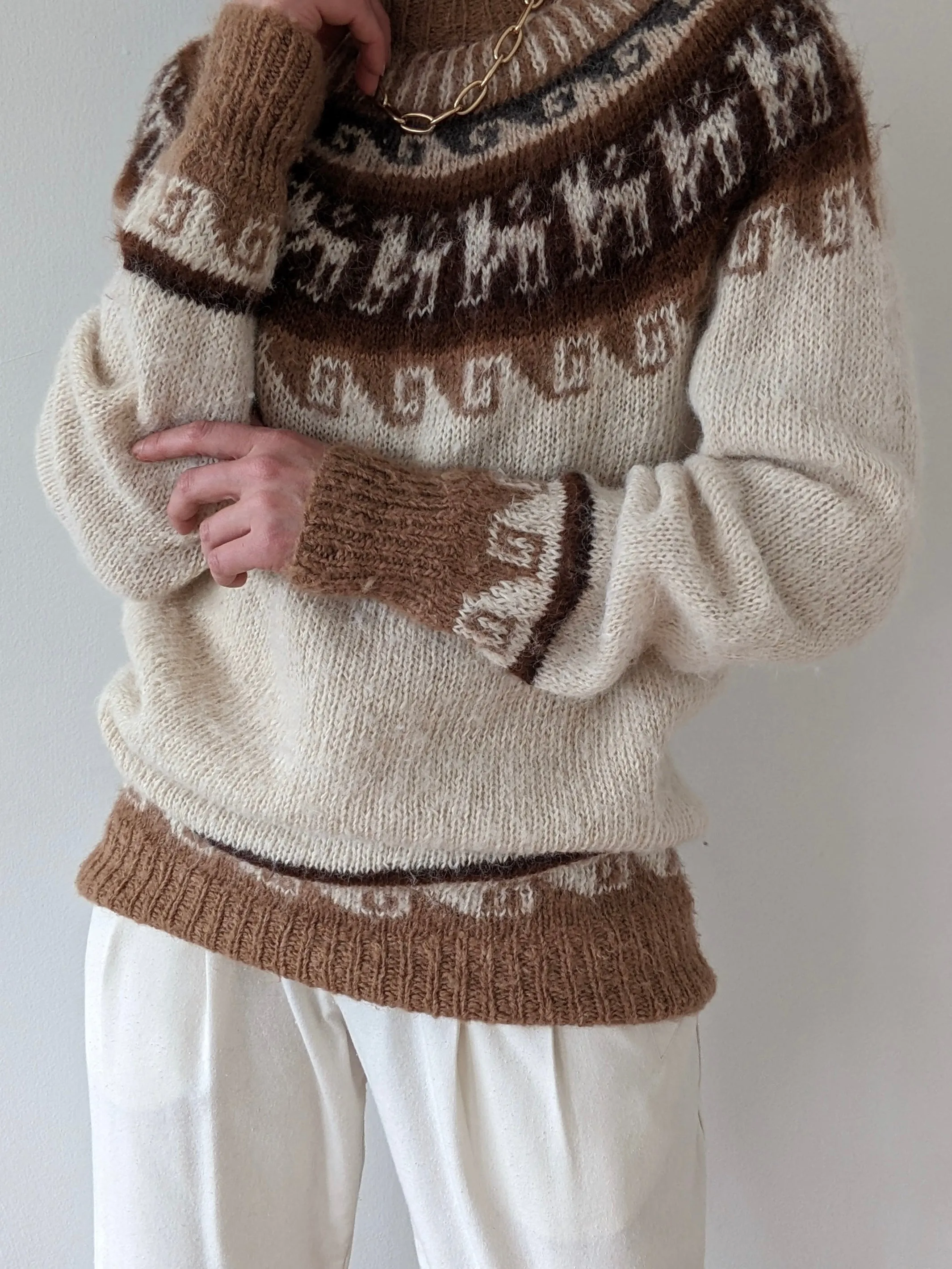 Amazing Vintage Hand Made Alpaca Wool Sweater sold by NA NIN product image thumbnail 4