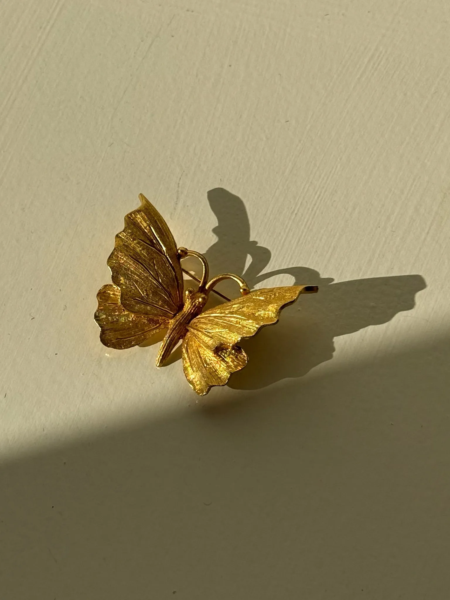 Vintage Gold Butterfly Brooch sold by NA NIN product image thumbnail 4