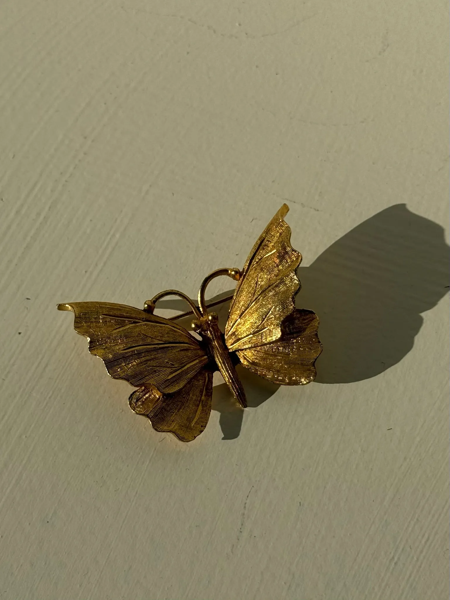 Vintage Gold Butterfly Brooch sold by NA NIN product image thumbnail 3