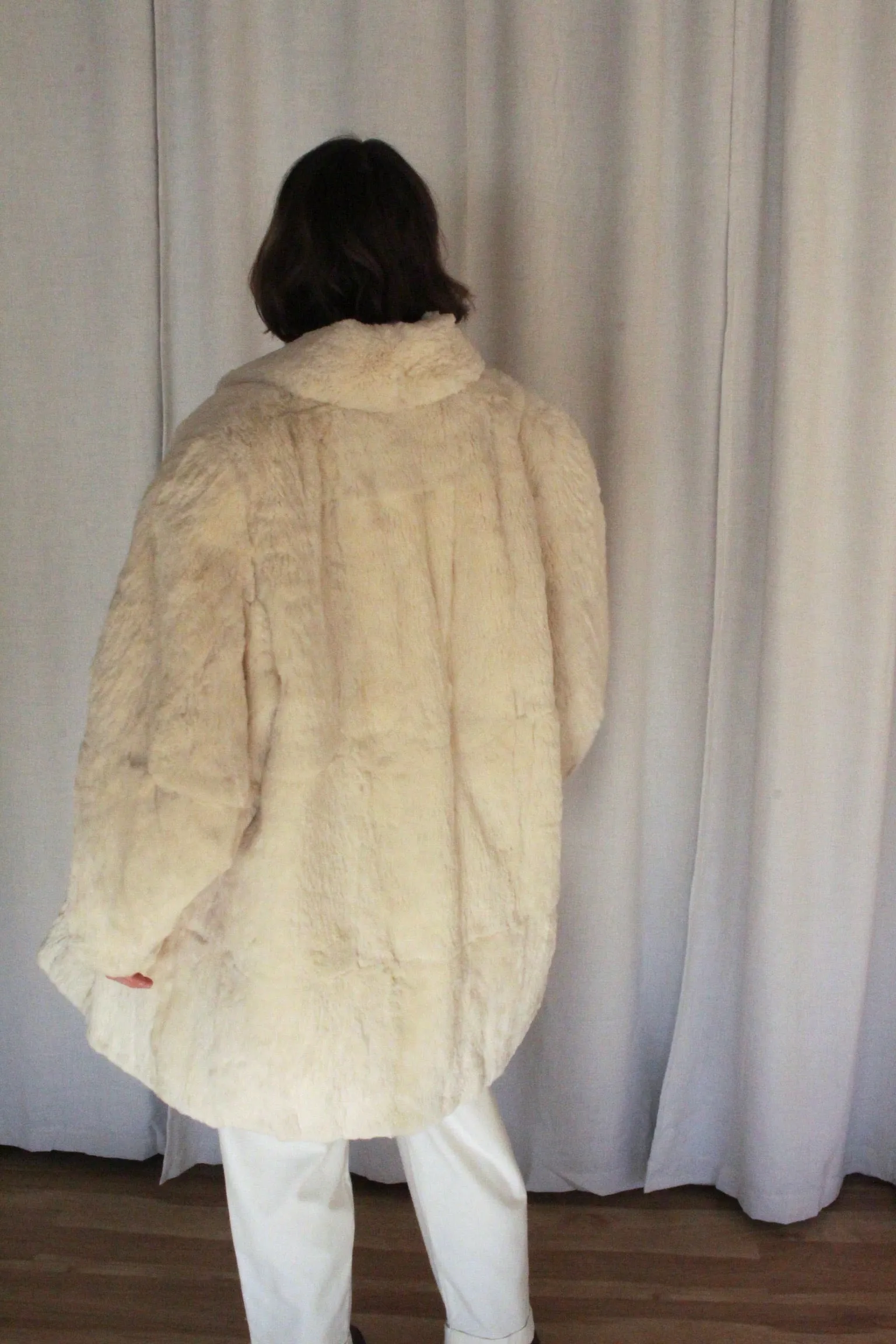 Vintage Cloud Fur Open Drape Coat sold by NA NIN product image thumbnail 3