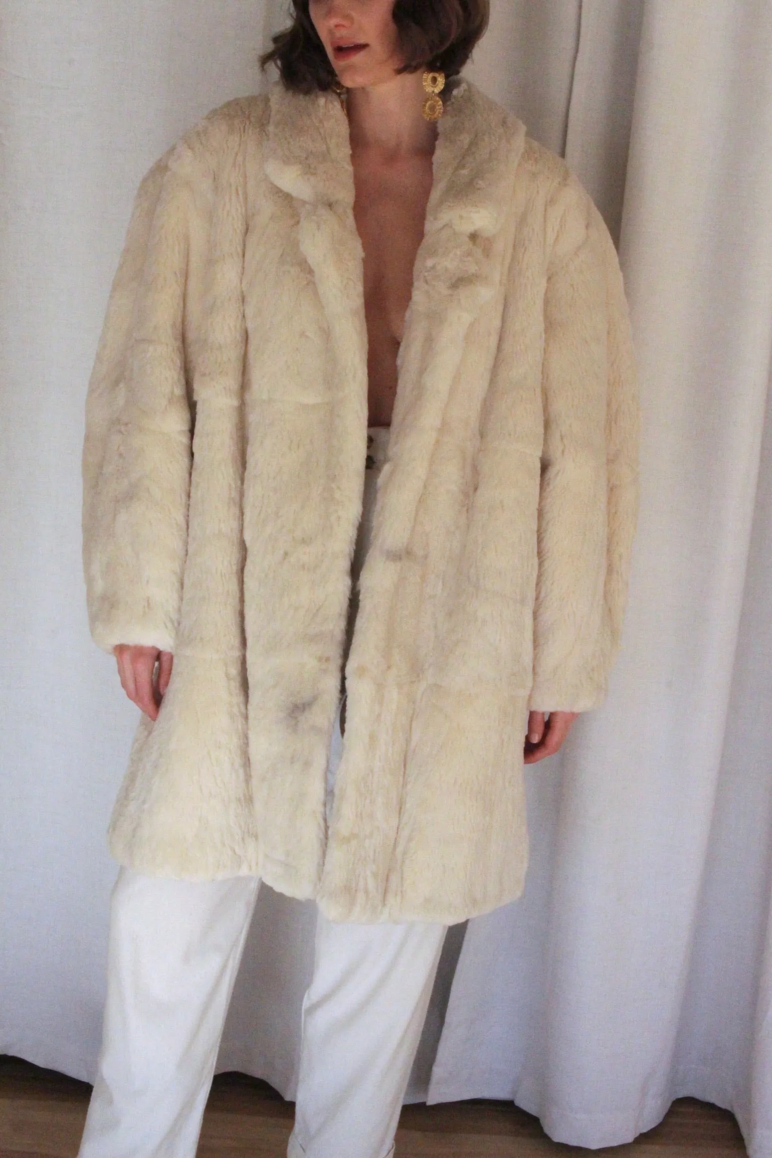 Vintage Cloud Fur Open Drape Coat sold by NA NIN product image thumbnail 5