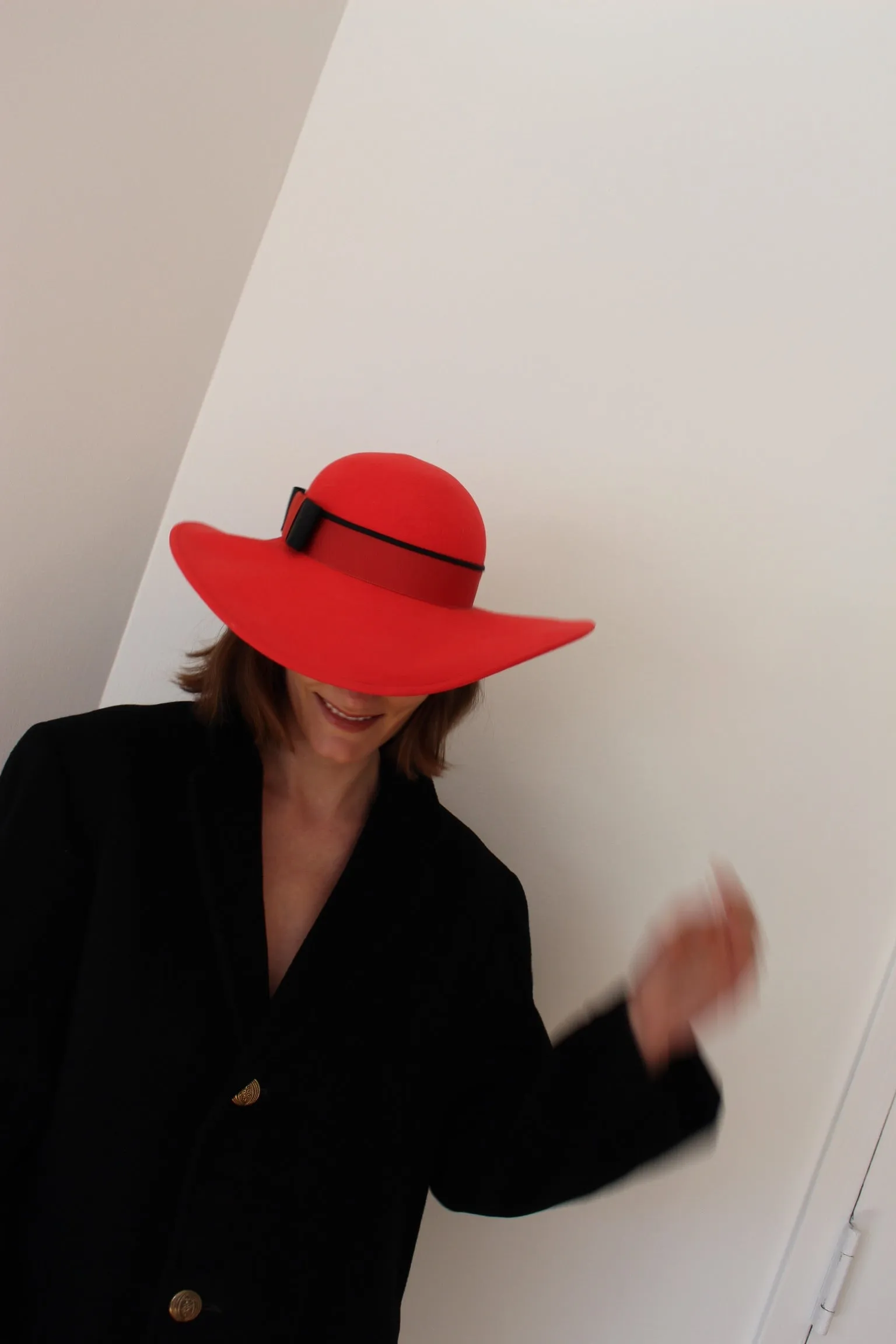 Vintage Cerise Doeskin Felt Wool Hat sold by NA NIN product image thumbnail 3