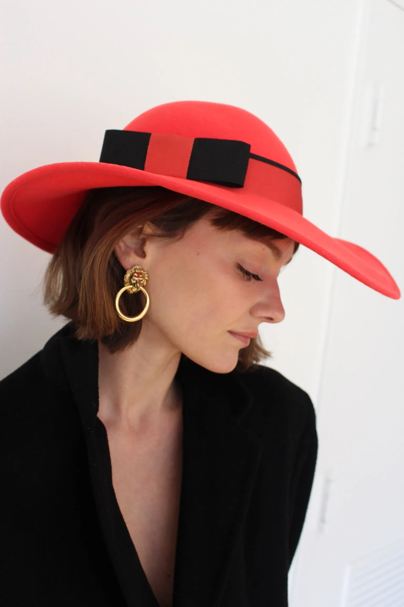 Vintage Cerise Doeskin Felt Wool Hat sold by NA NIN product image thumbnail 2