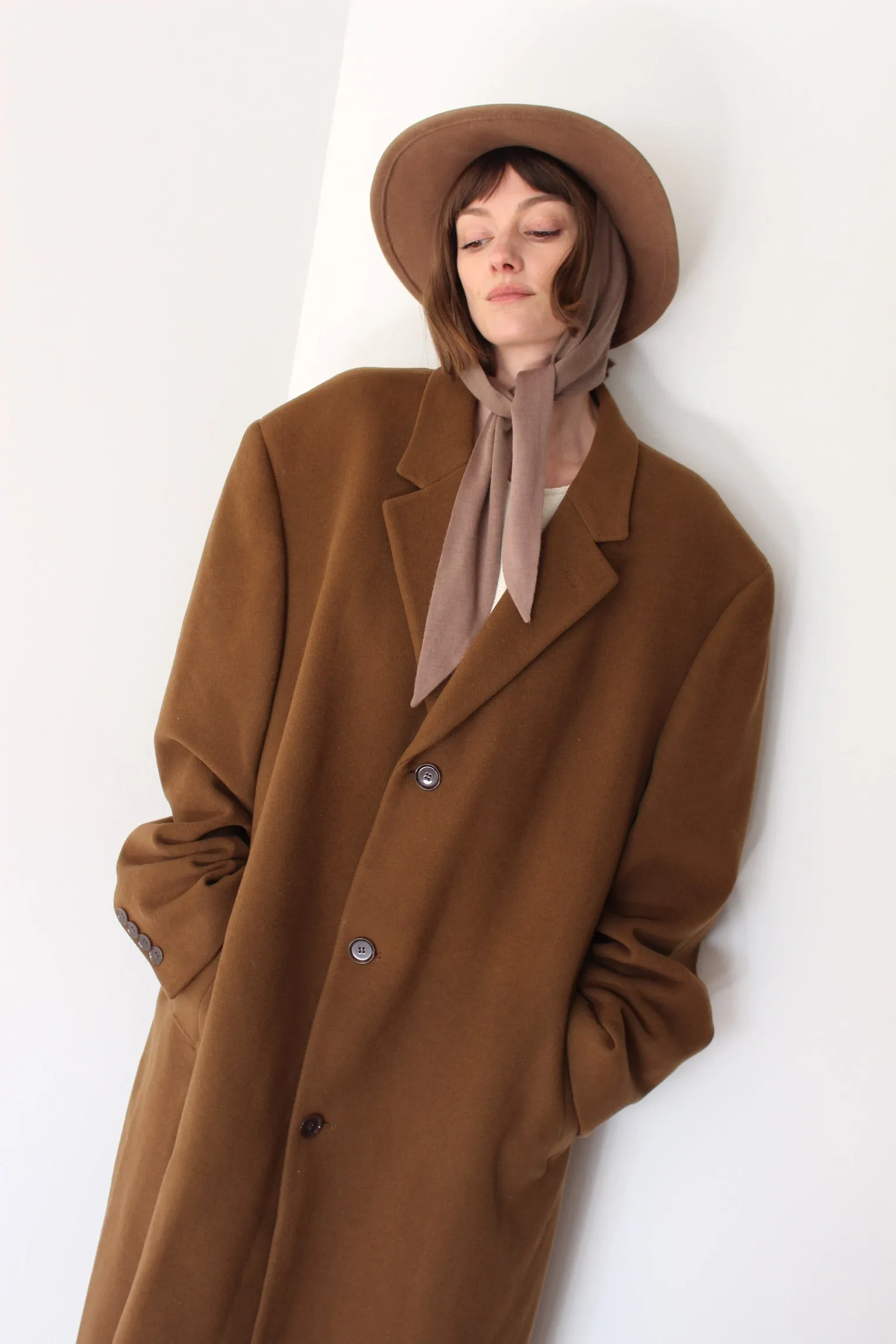 Vintage Mocha Felt Wool Tie Hat sold by NA NIN product image thumbnail 3
