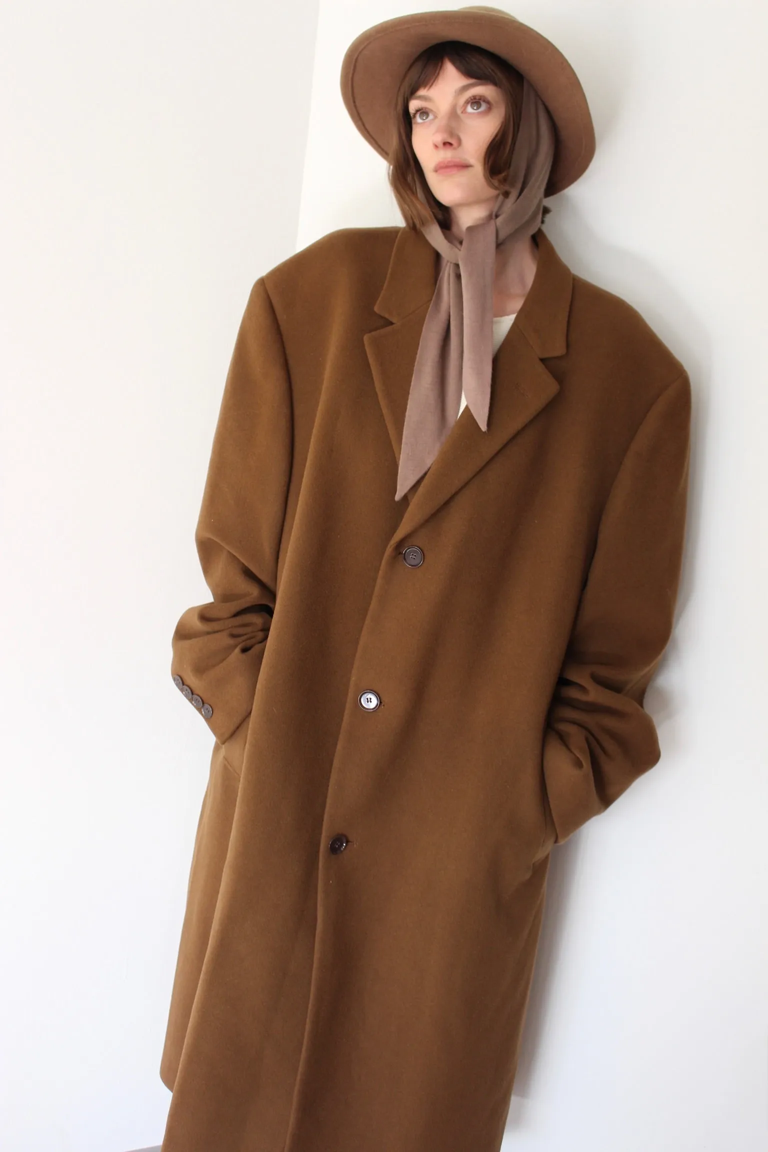 Vintage Mocha Felt Wool Tie Hat sold by NA NIN product image thumbnail 4