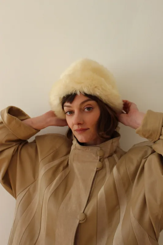 Favorite Vintage Sheepskin Tiered Hat sold by NA NIN