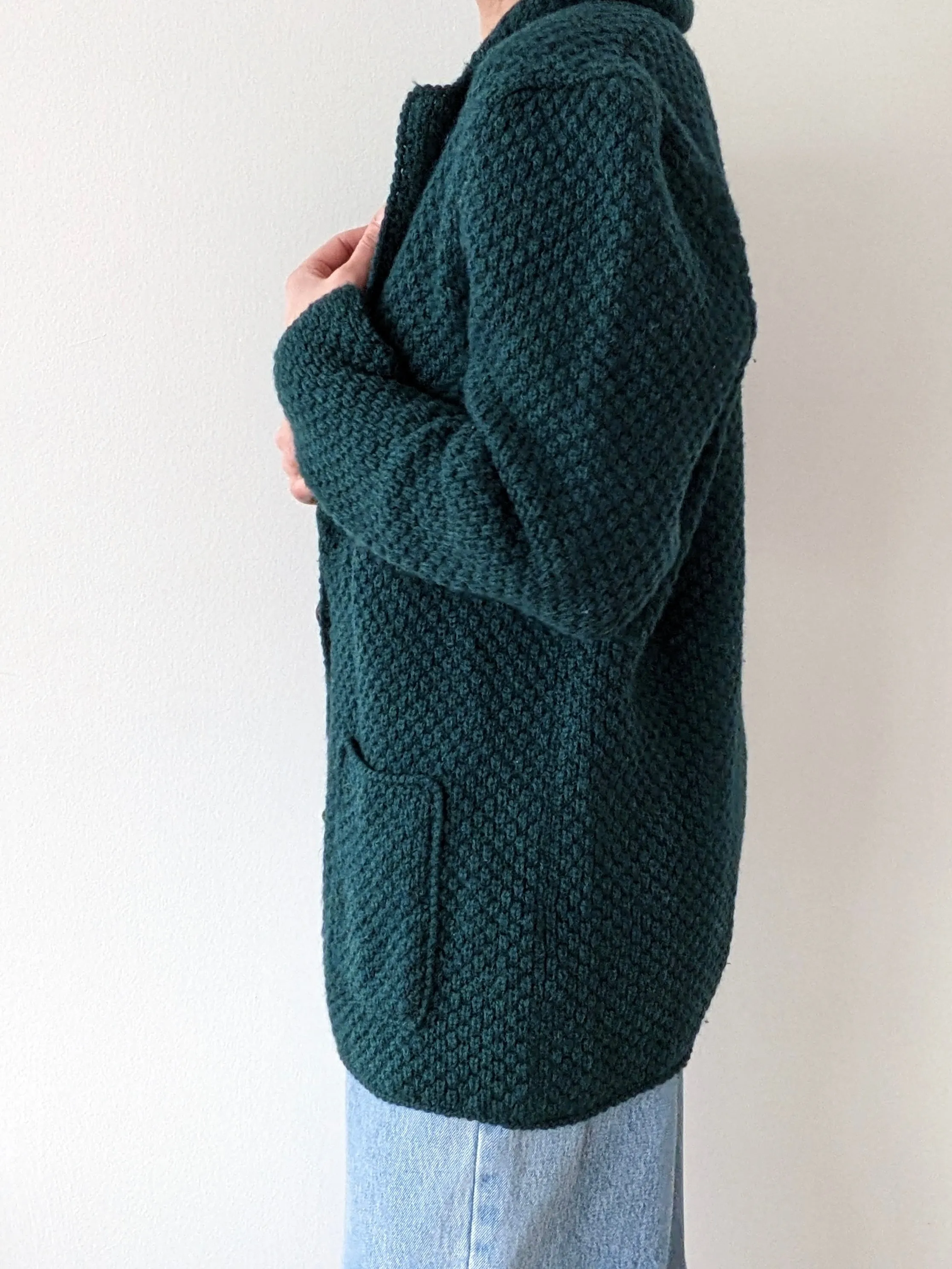 Vintage Evergreen Woven Wool Cardigan sold by NA NIN product image thumbnail 2