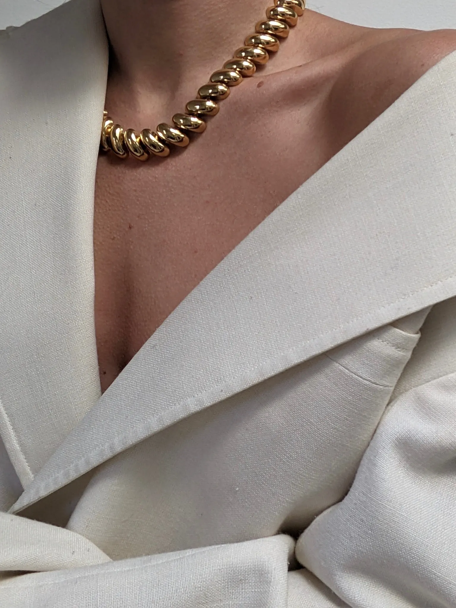 Vintage Gold San Marco Link Necklace sold by NA NIN product image thumbnail 3