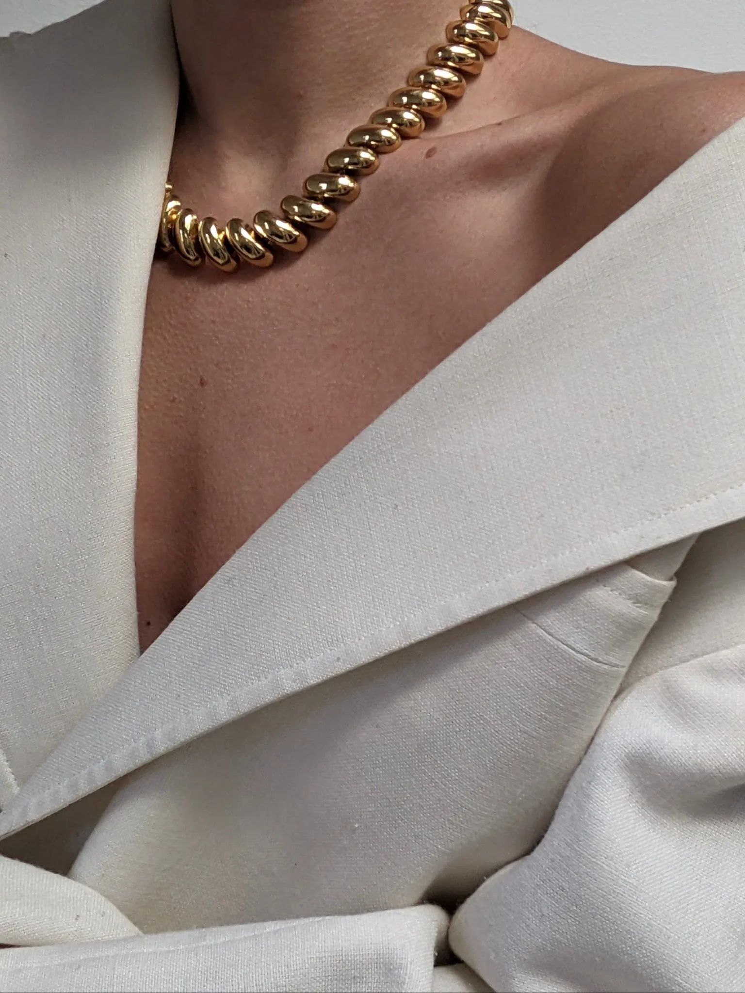 Vintage Gold San Marco Link Necklace sold by NA NIN