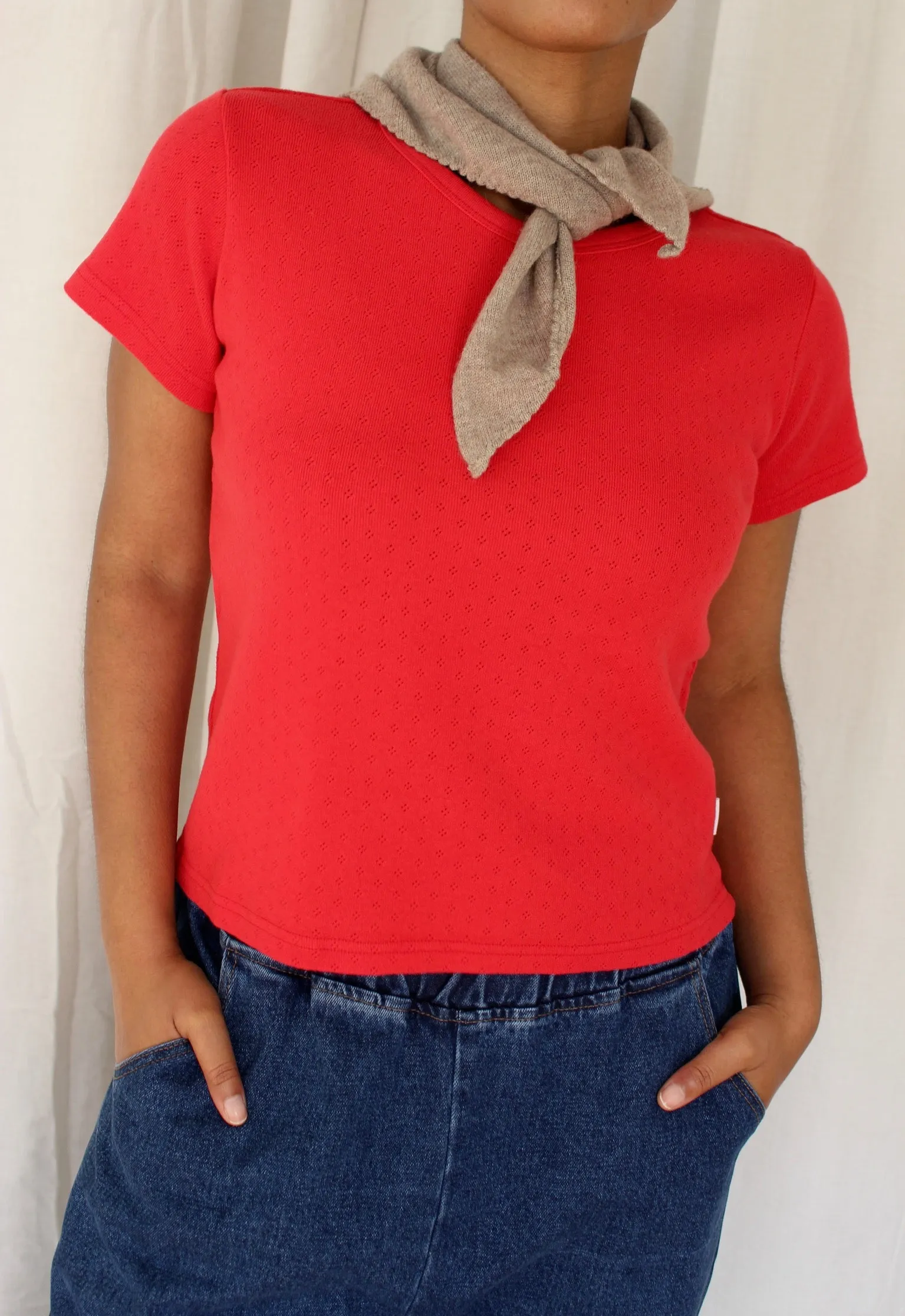 Pointelle Babe Tee sold by NA NIN