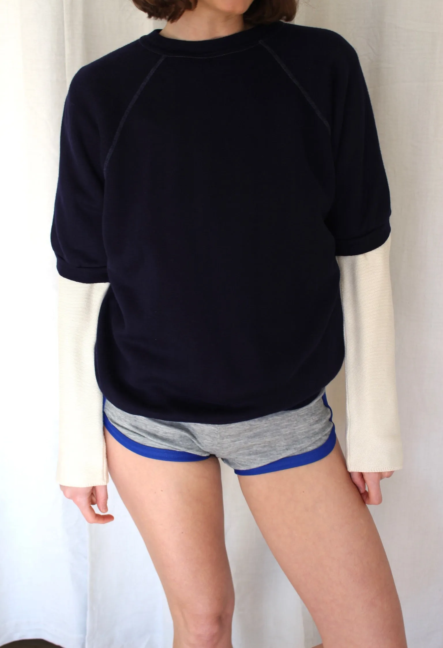 Vintage Faded Midnight Raglan Short Sleeve Sweatshirt sold by NA NIN product image thumbnail 3