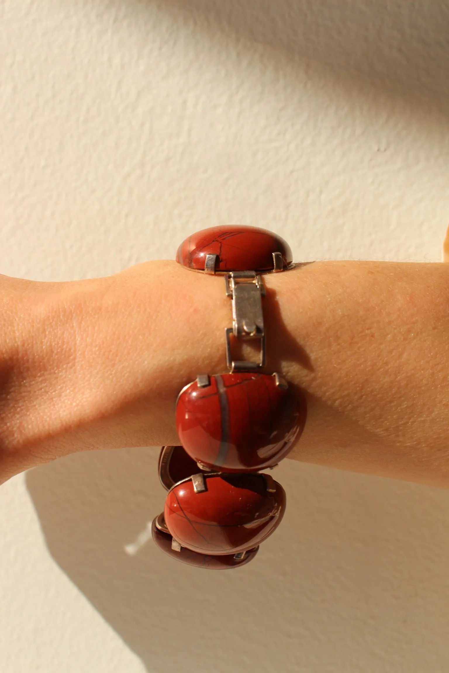 Absolute Favorite Vintage Red Jasper & Sterling Silver Bracelet sold by NA NIN product image thumbnail 2