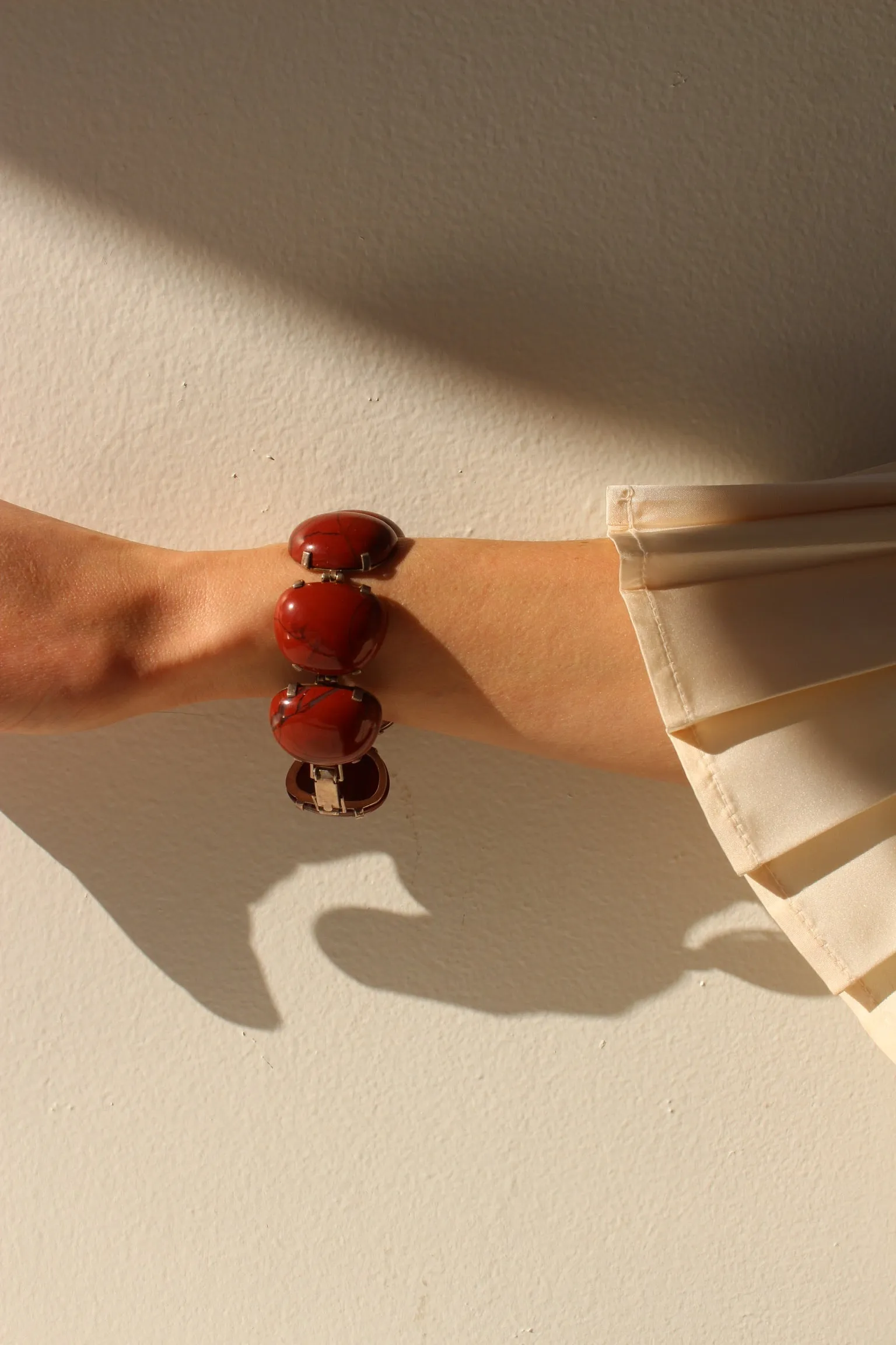 Absolute Favorite Vintage Red Jasper & Sterling Silver Bracelet sold by NA NIN product image thumbnail 4