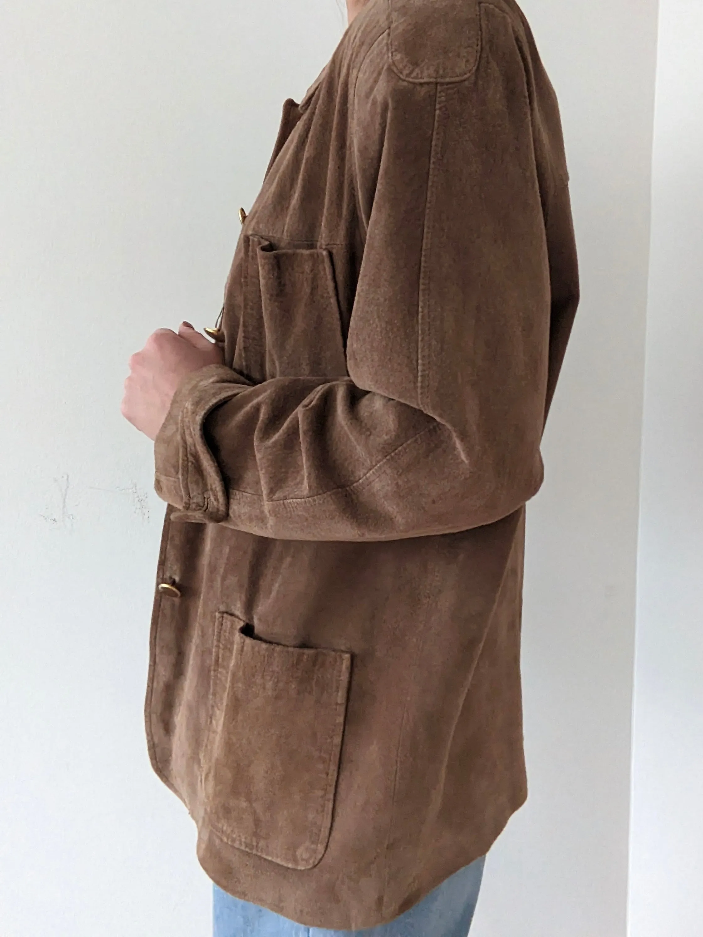 Vintage Almond Suede Chore Coat sold by NA NIN product image thumbnail 3