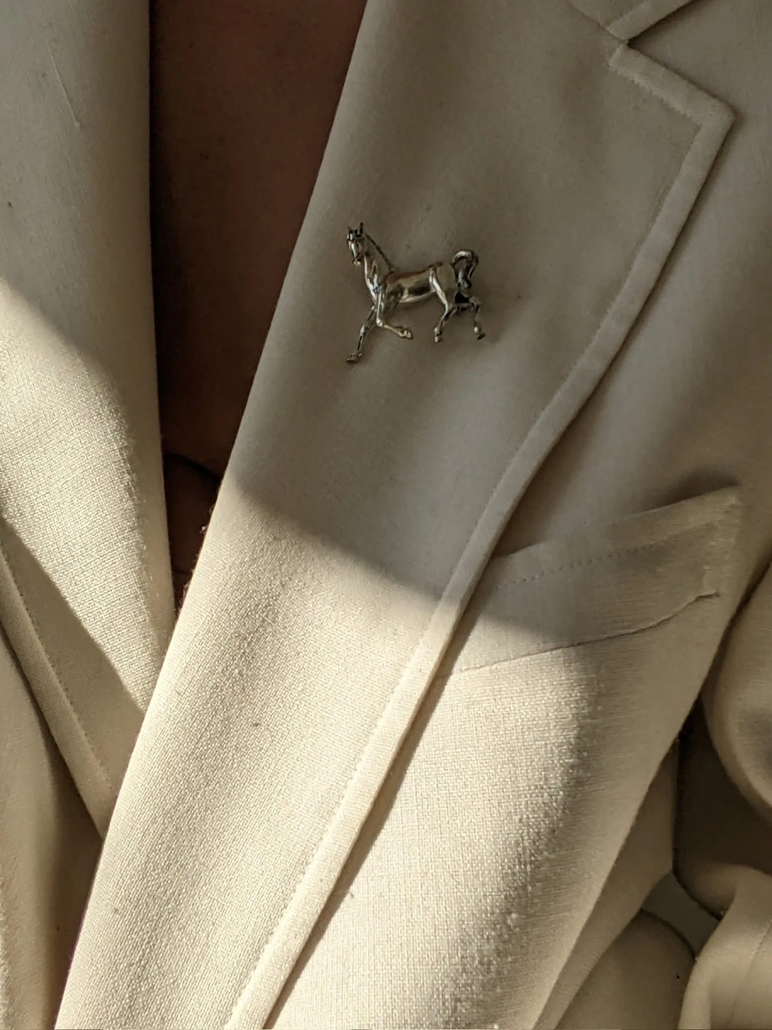 Incredible Vintage Sterling Silver Horse Brooch sold by NA NIN