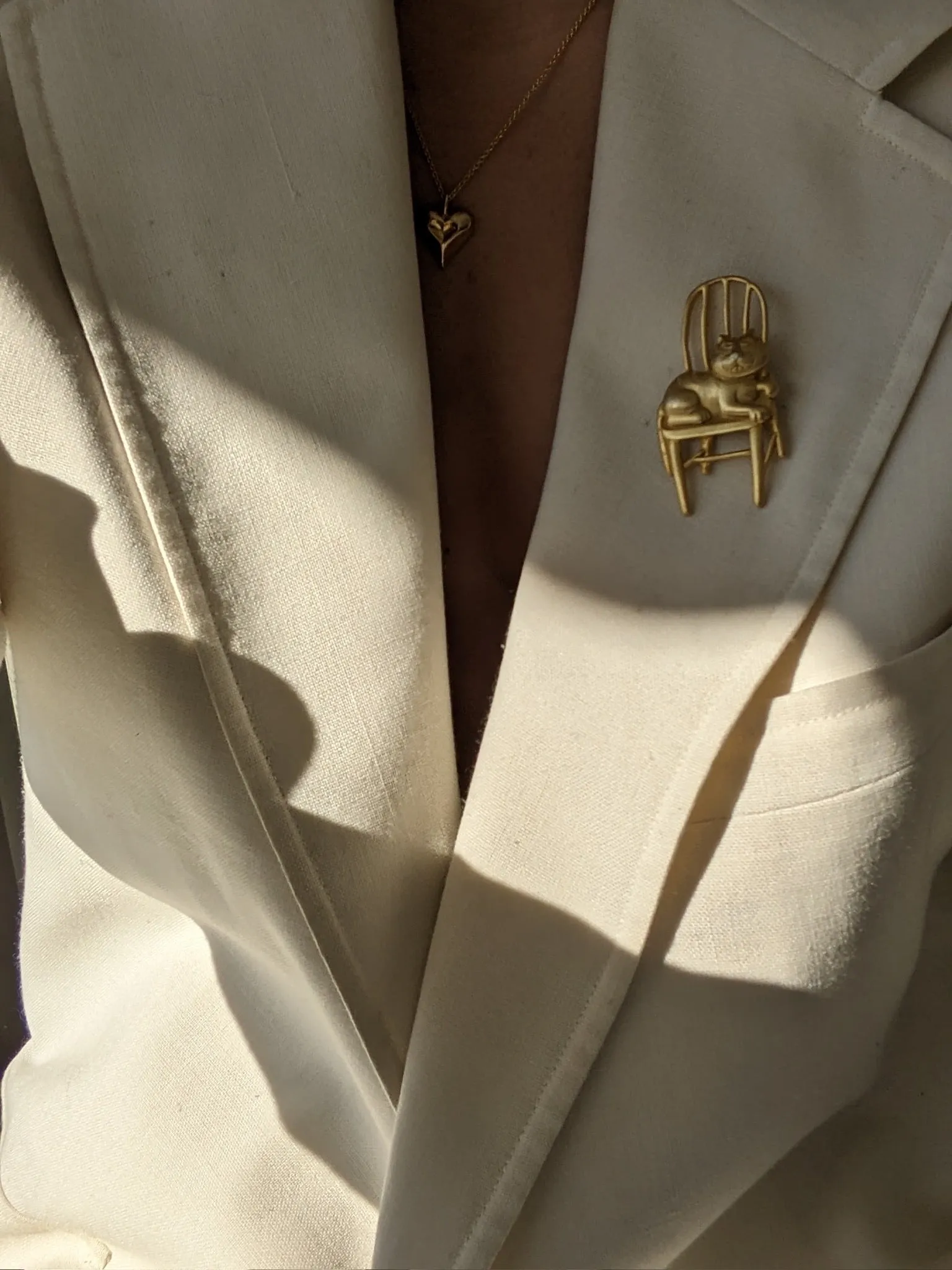 Sweetest Vintage Gold Cat Brooch sold by NA NIN product image thumbnail 4