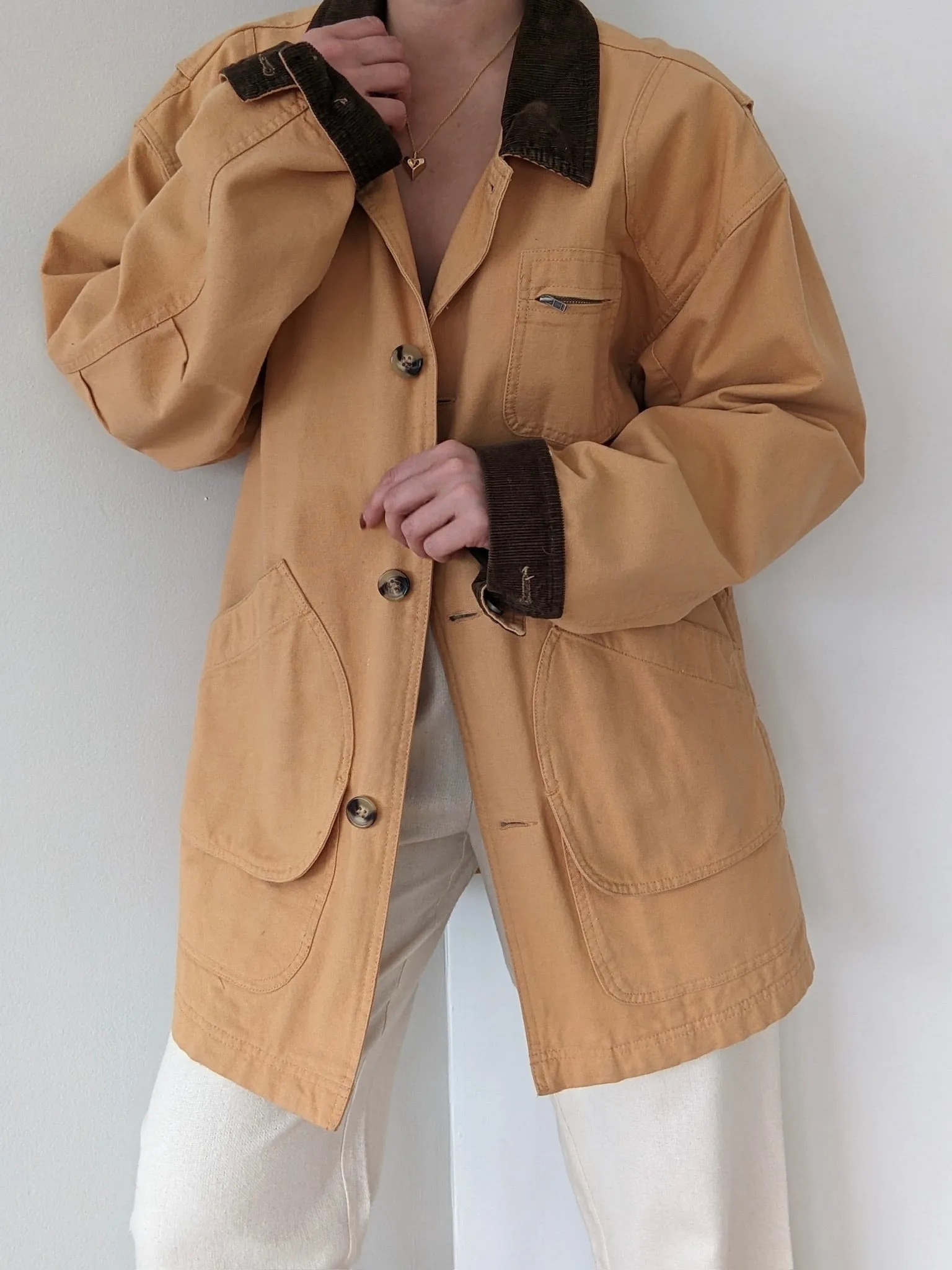 Vintage Honey Cotton Twill Chore Coat sold by NA NIN product image thumbnail 2