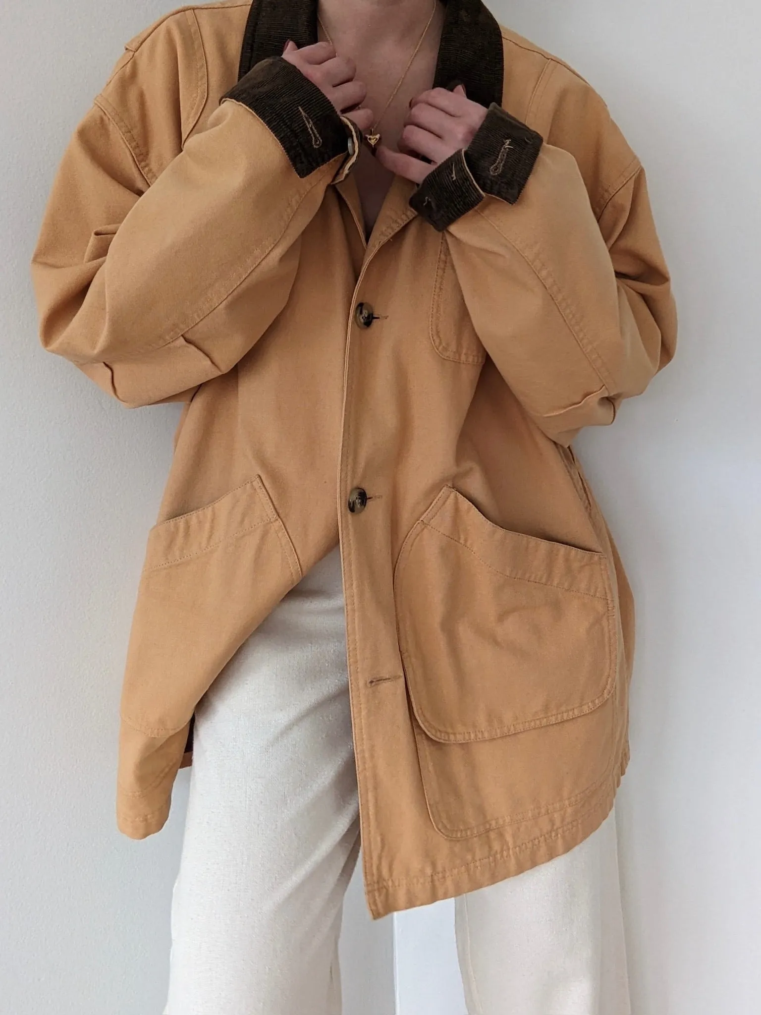 Vintage Honey Cotton Twill Chore Coat sold by NA NIN