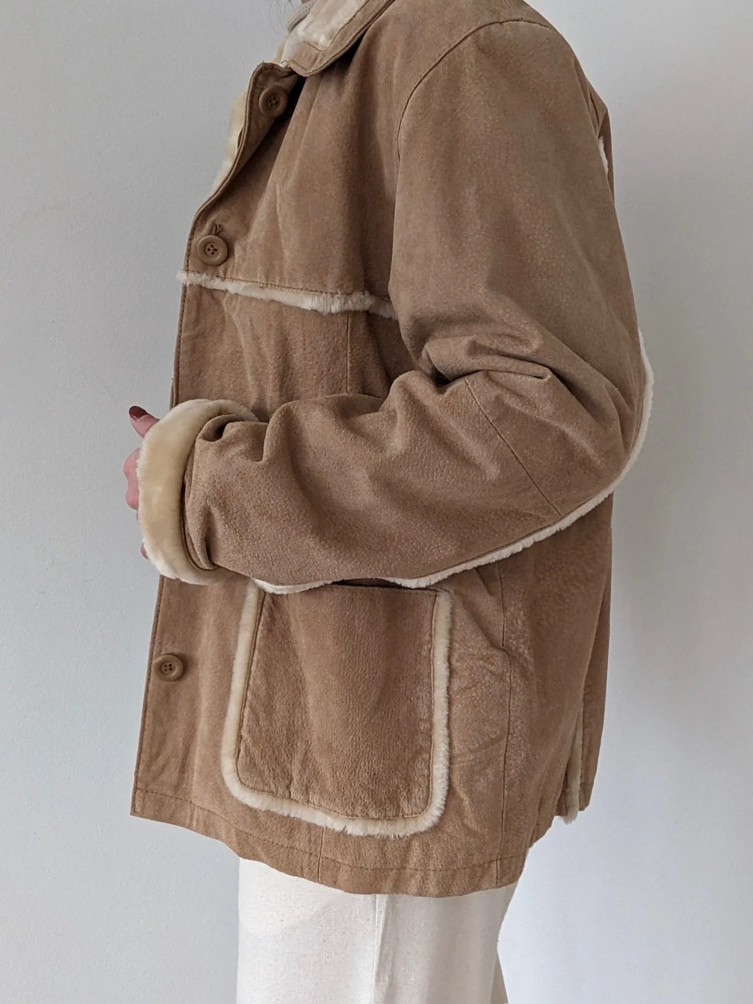 Vintage Biscotti Suede & Faux Fur Coat sold by NA NIN product image thumbnail 3