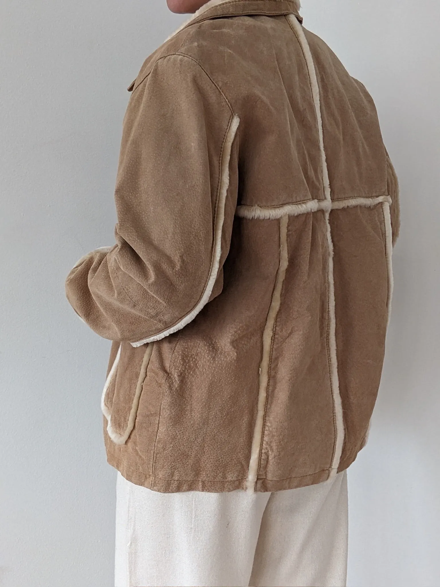 Vintage Biscotti Suede & Faux Fur Coat sold by NA NIN product image thumbnail 5