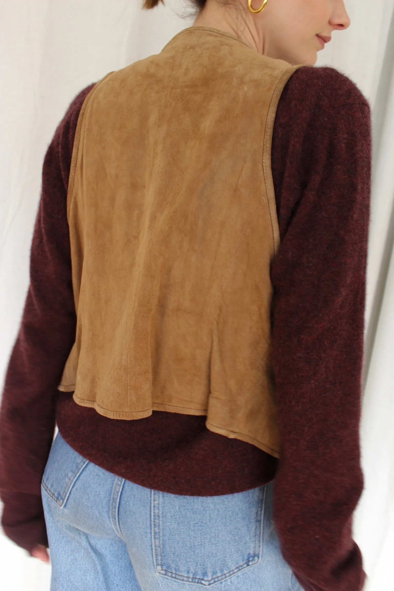 Vintage Fringe Sueded Leather Vest sold by NA NIN product image thumbnail 3