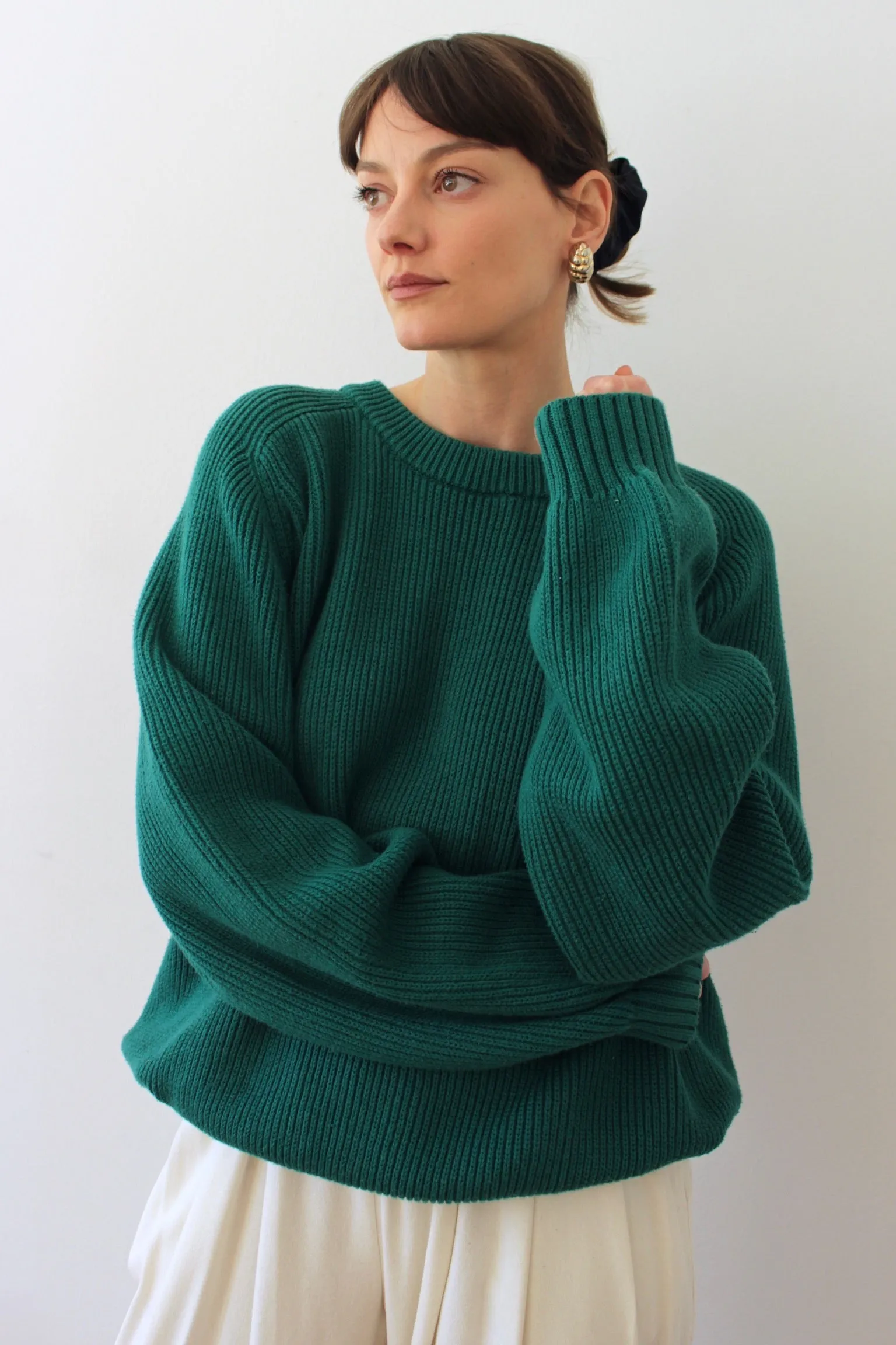 Vintage Evergreen Ribbed Cotton Sweater sold by NA NIN product image thumbnail 2
