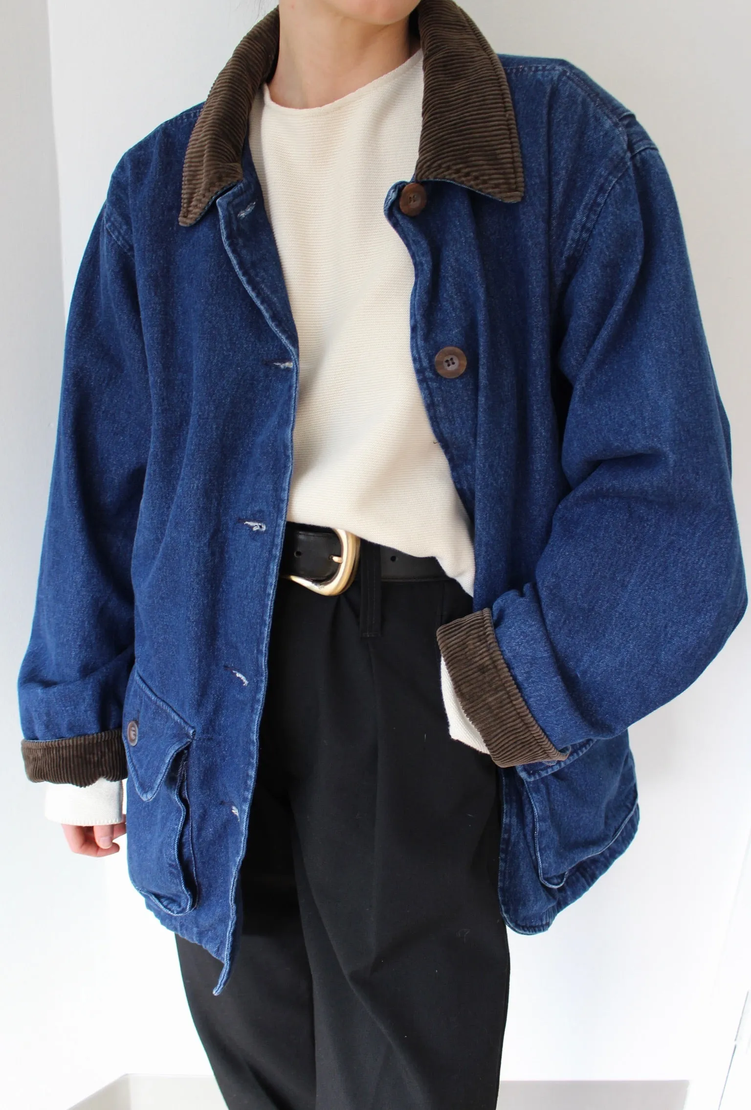 Vintage Dark Wash Denim Chore Coat sold by NA NIN product image thumbnail 4