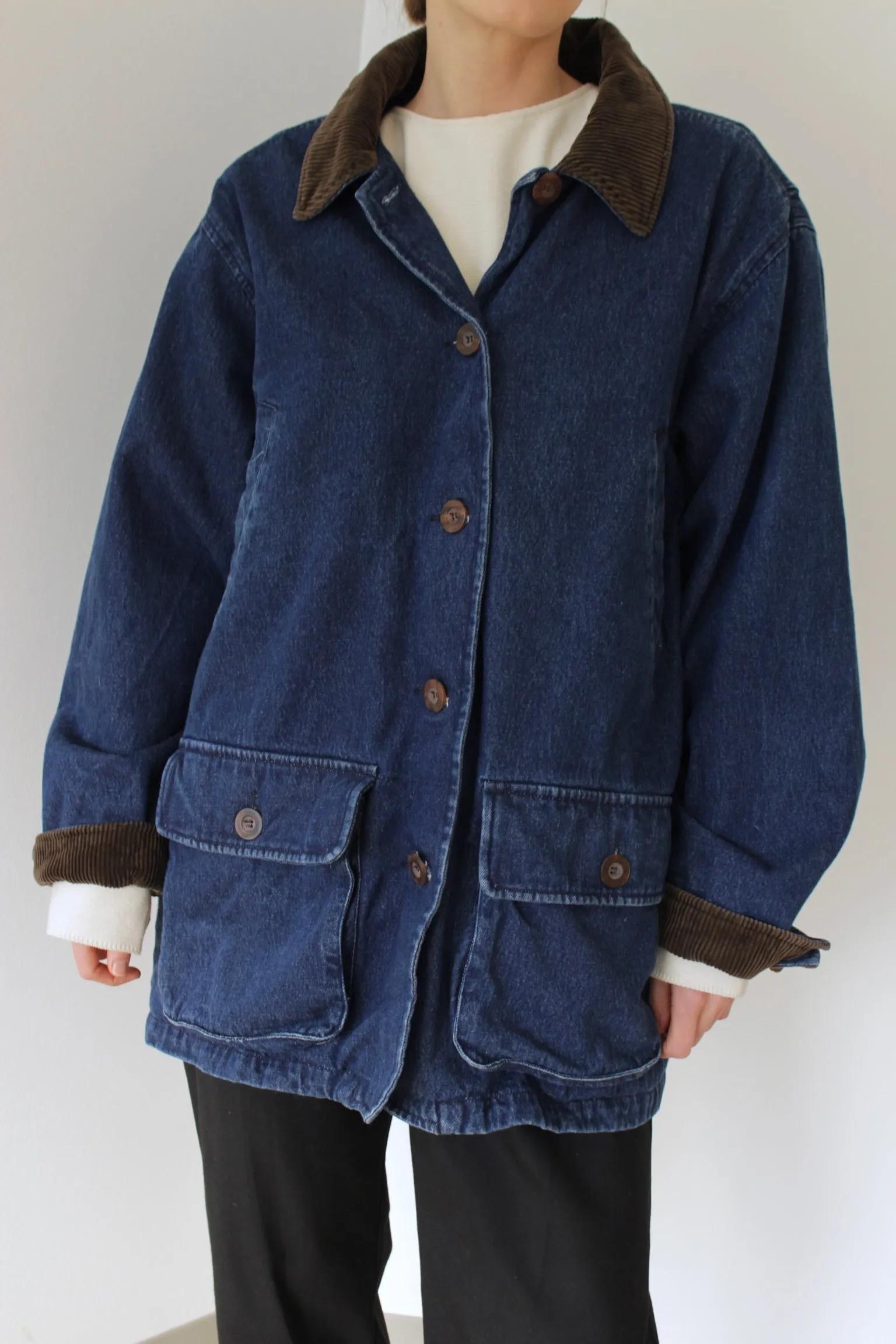 Vintage Dark Wash Denim Chore Coat sold by NA NIN product image thumbnail 5