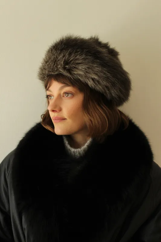 Vintage Smoke Faux Fur Hat sold by NA NIN