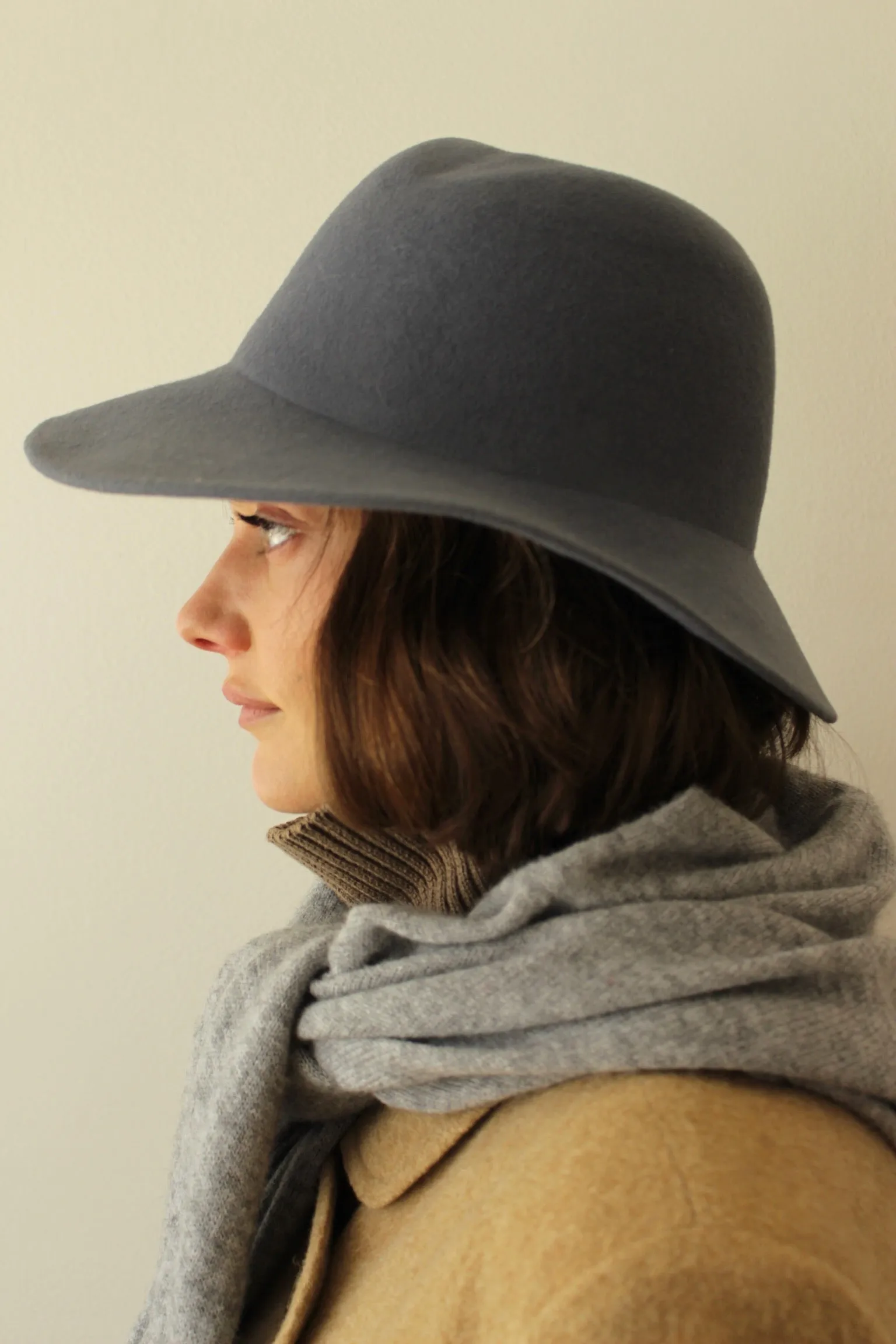 Vintage Stone Blue Felted Wool Hat sold by NA NIN product image thumbnail 2