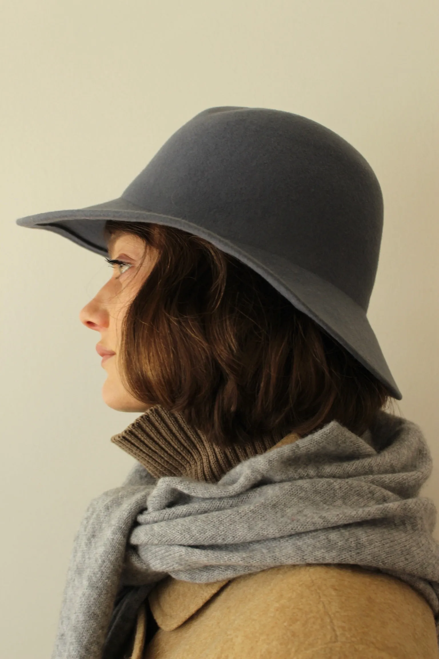 Vintage Stone Blue Felted Wool Hat sold by NA NIN product image thumbnail 4