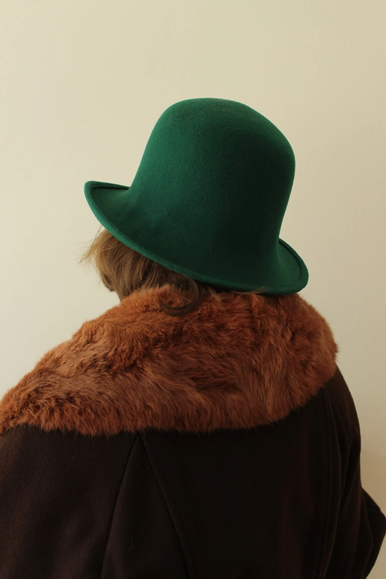 Vintage Emerald Felted Wool Hat sold by NA NIN product image thumbnail 3